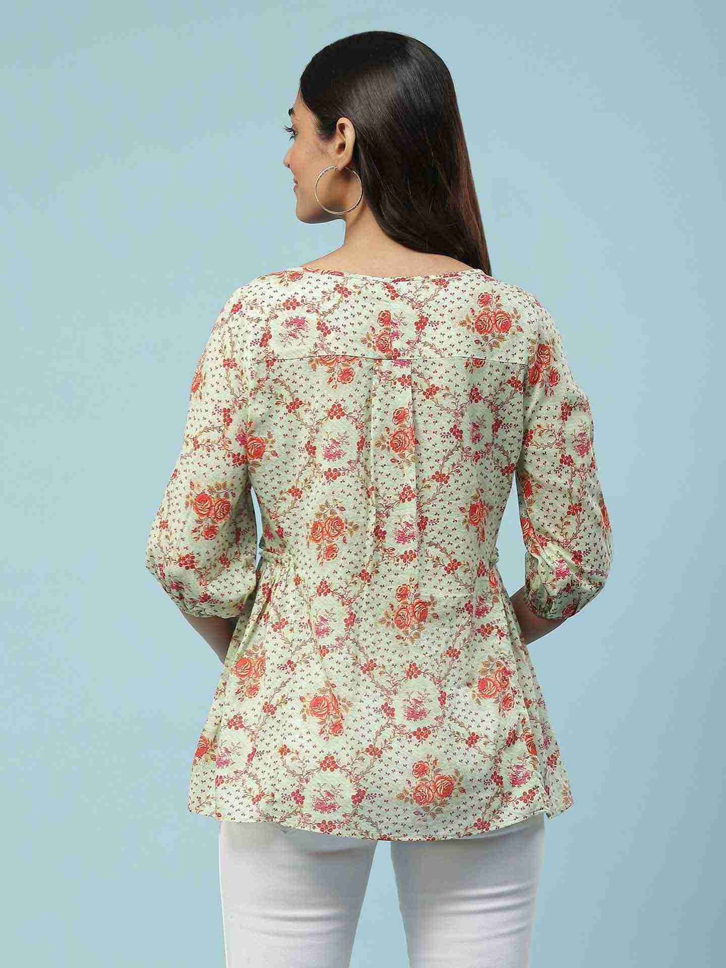 Green Mahir Button-Down Top