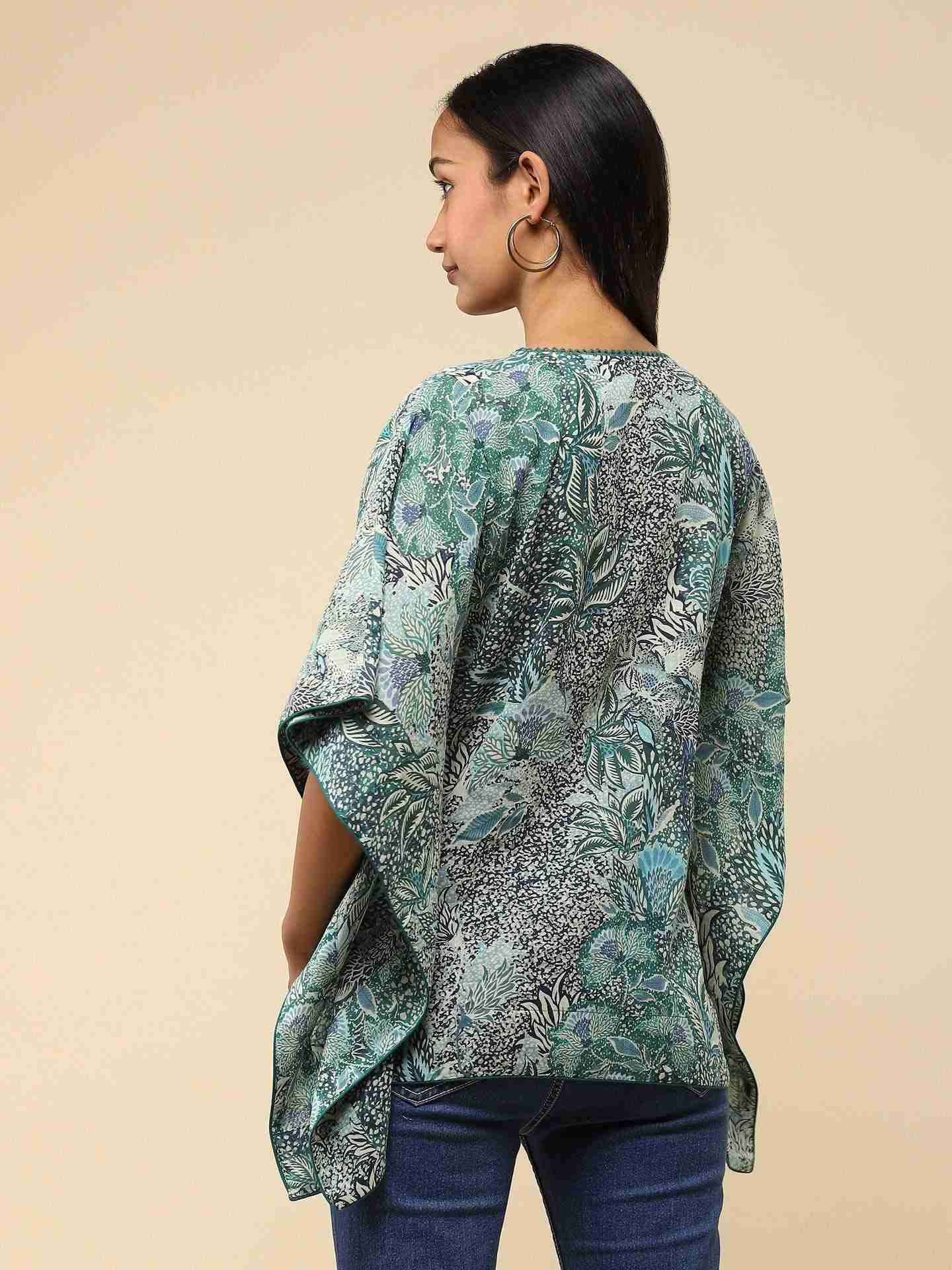 Green Meherma Kaftan Top