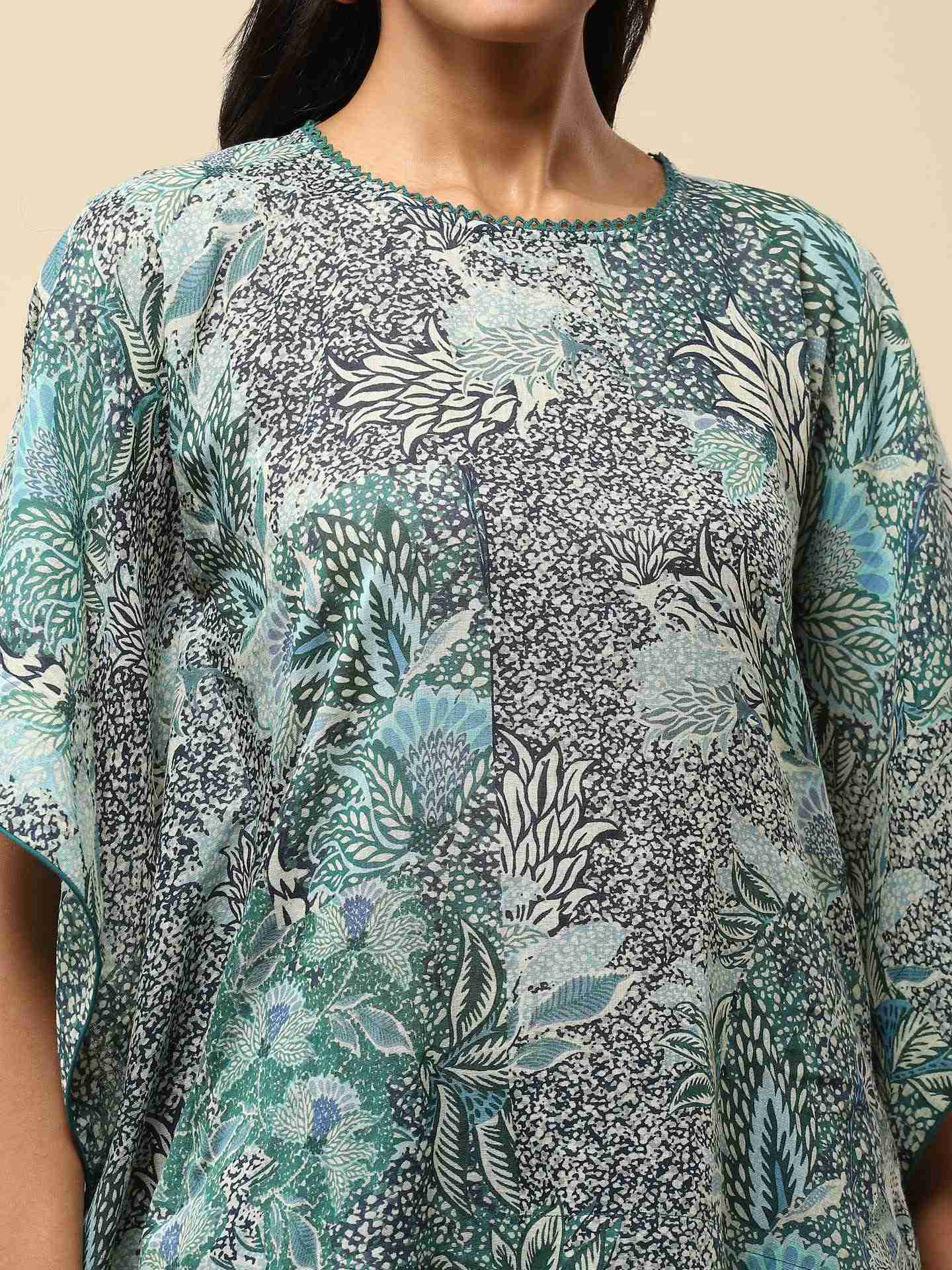 Green Meherma Kaftan Top