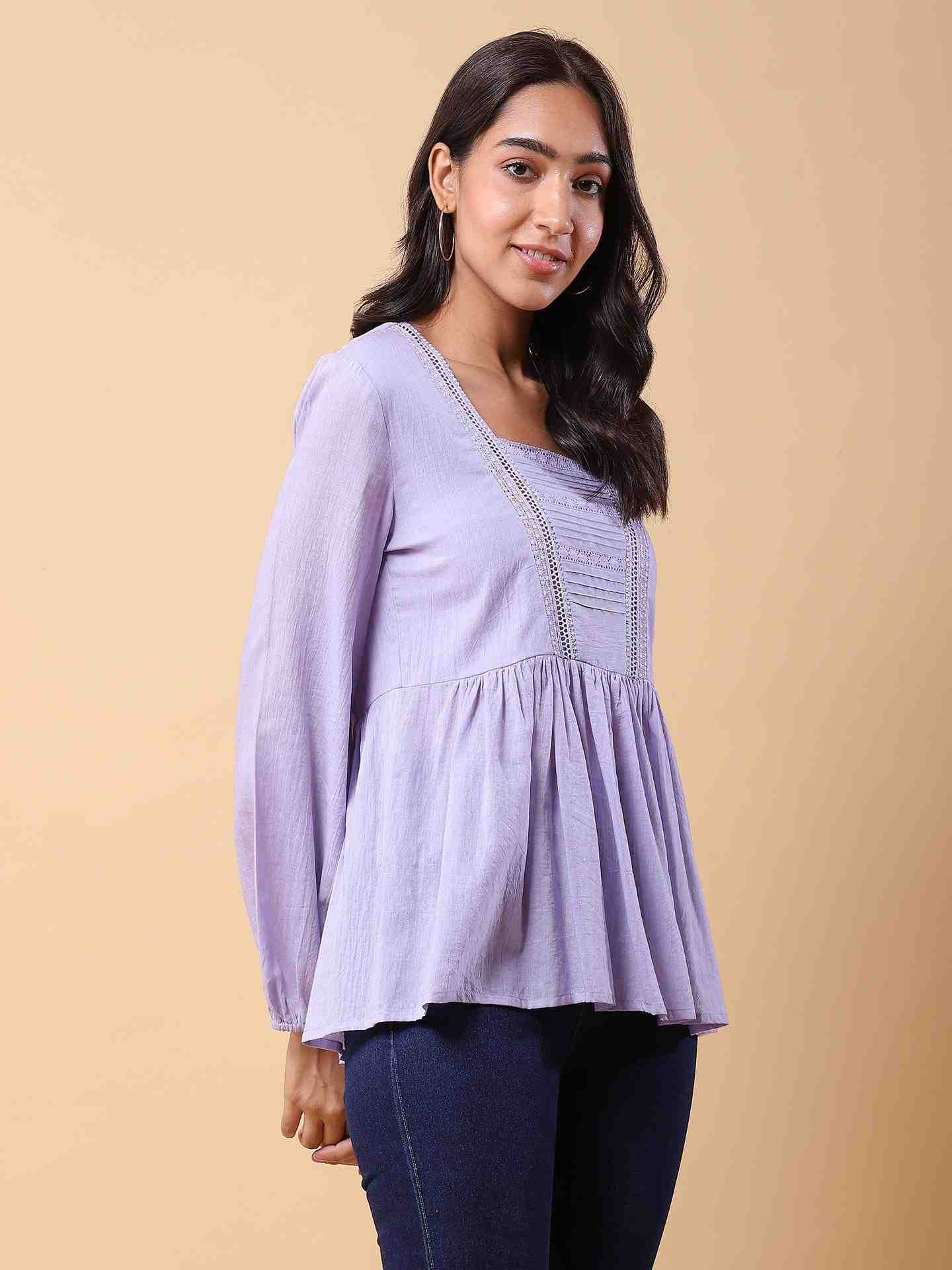 Lavender Joanna Tiered Top