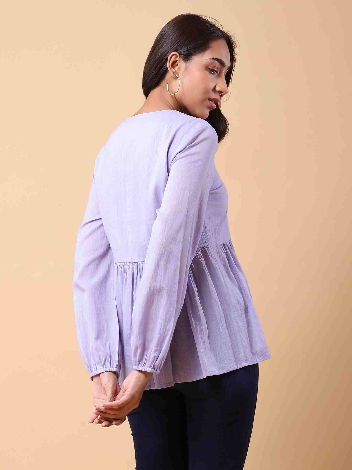 Lavender Joanna Tiered Top