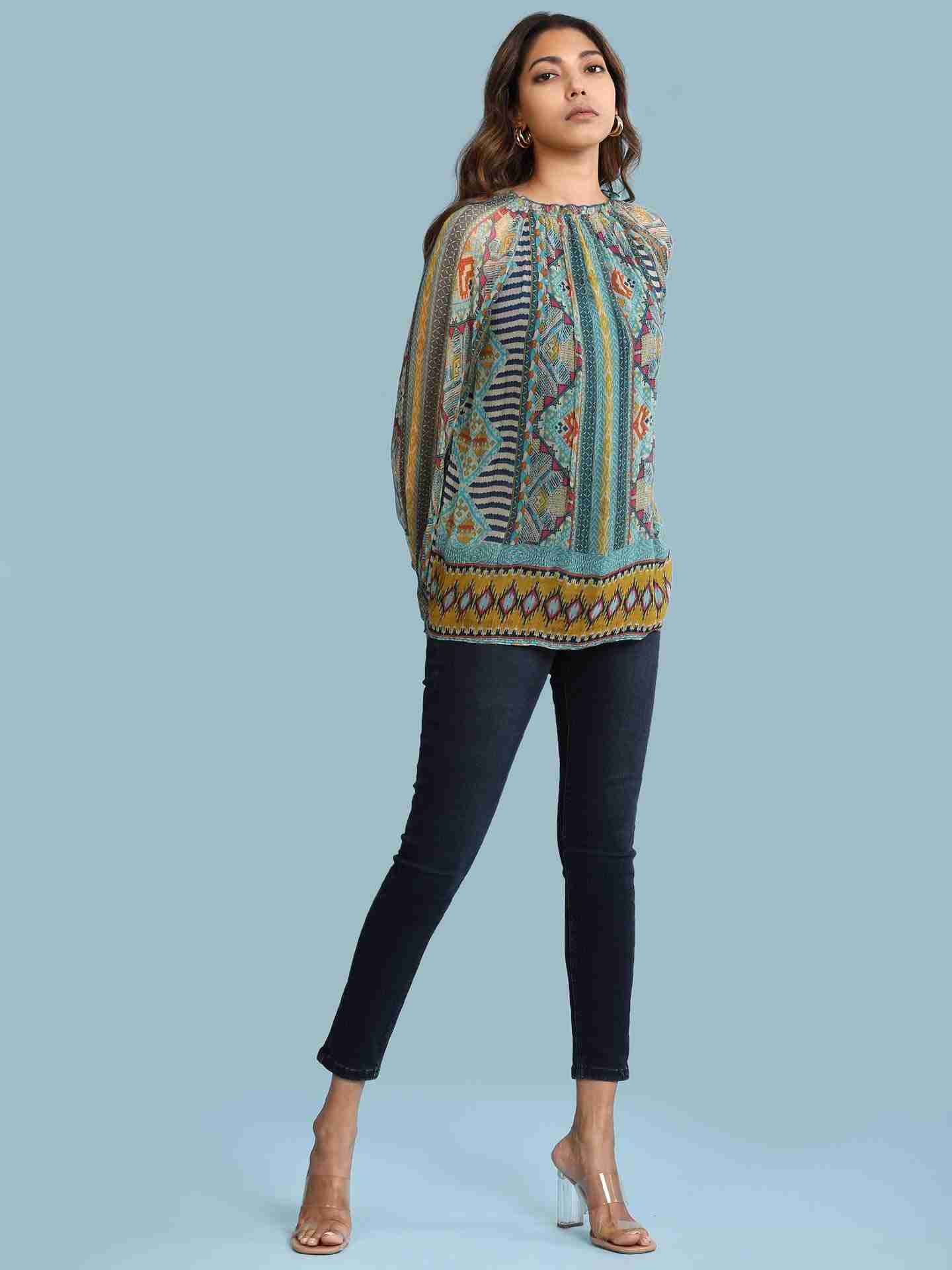 Blue Nilaya Print Top