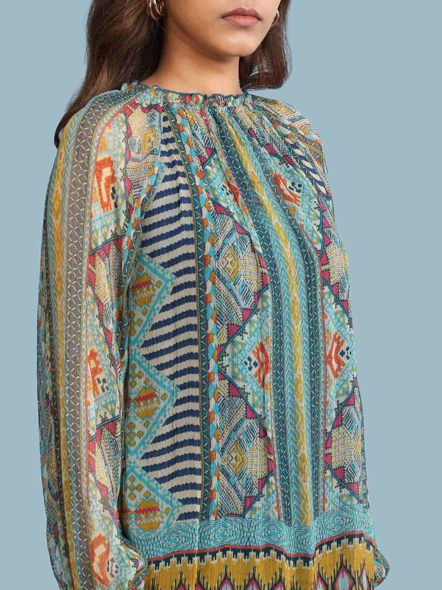 Blue Nilaya Print Top
