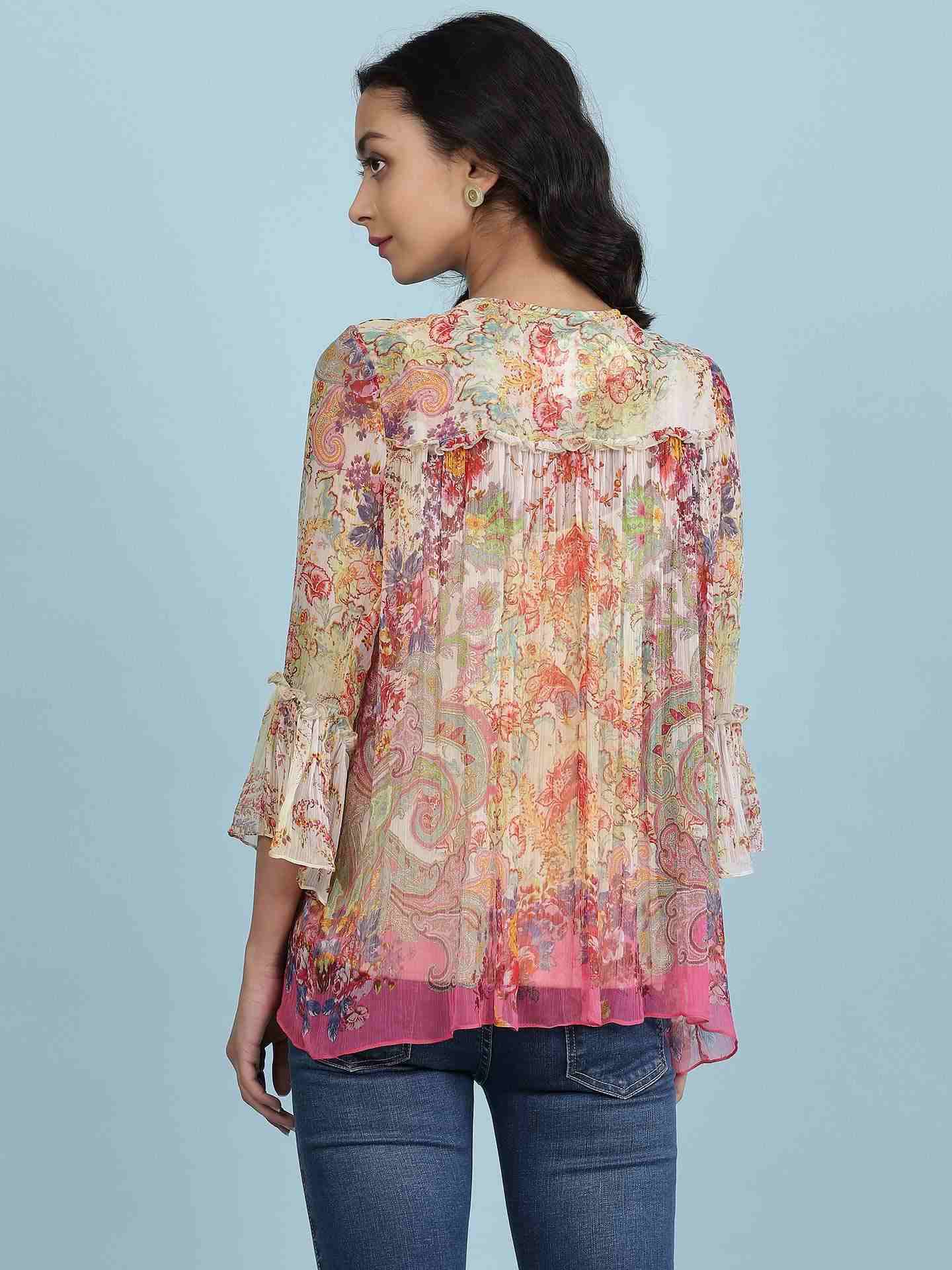 Ecru Taramagic Peasant Top