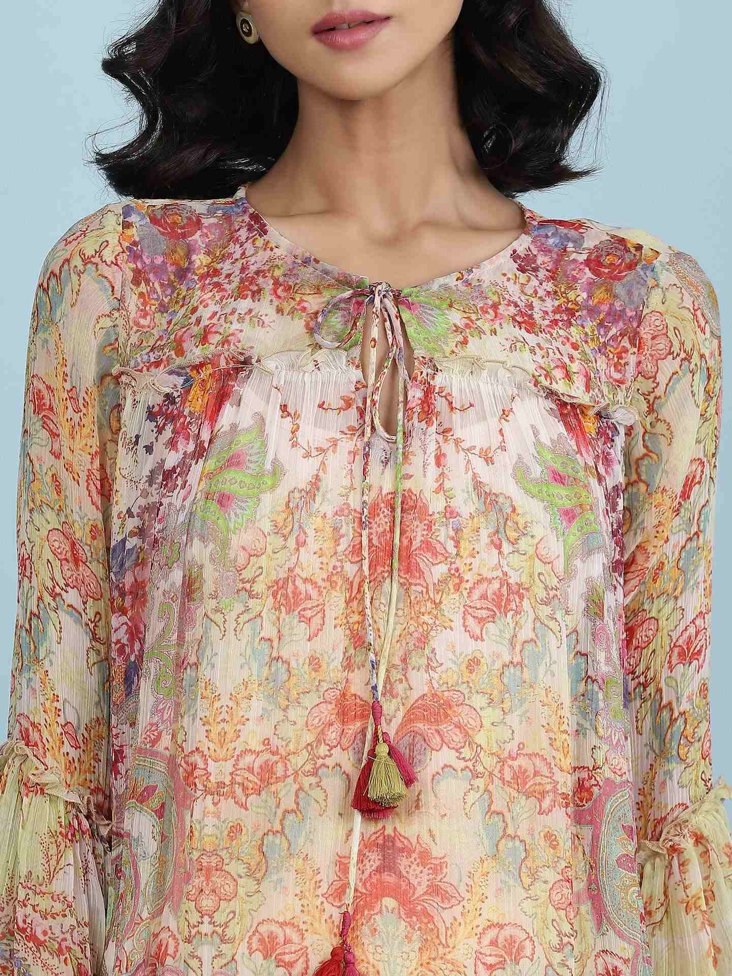 Ecru Taramagic Peasant Top