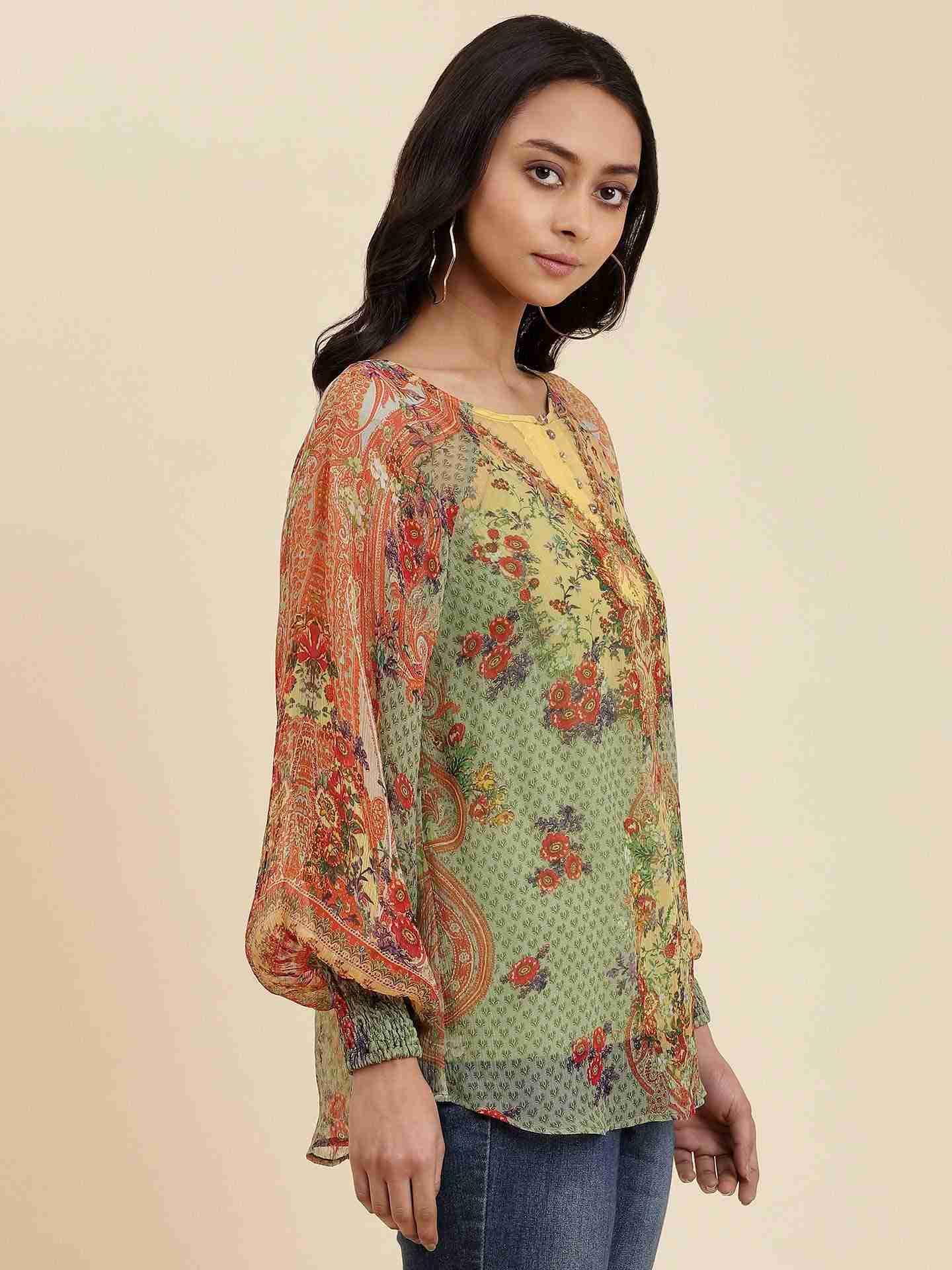 Green Malhar Top