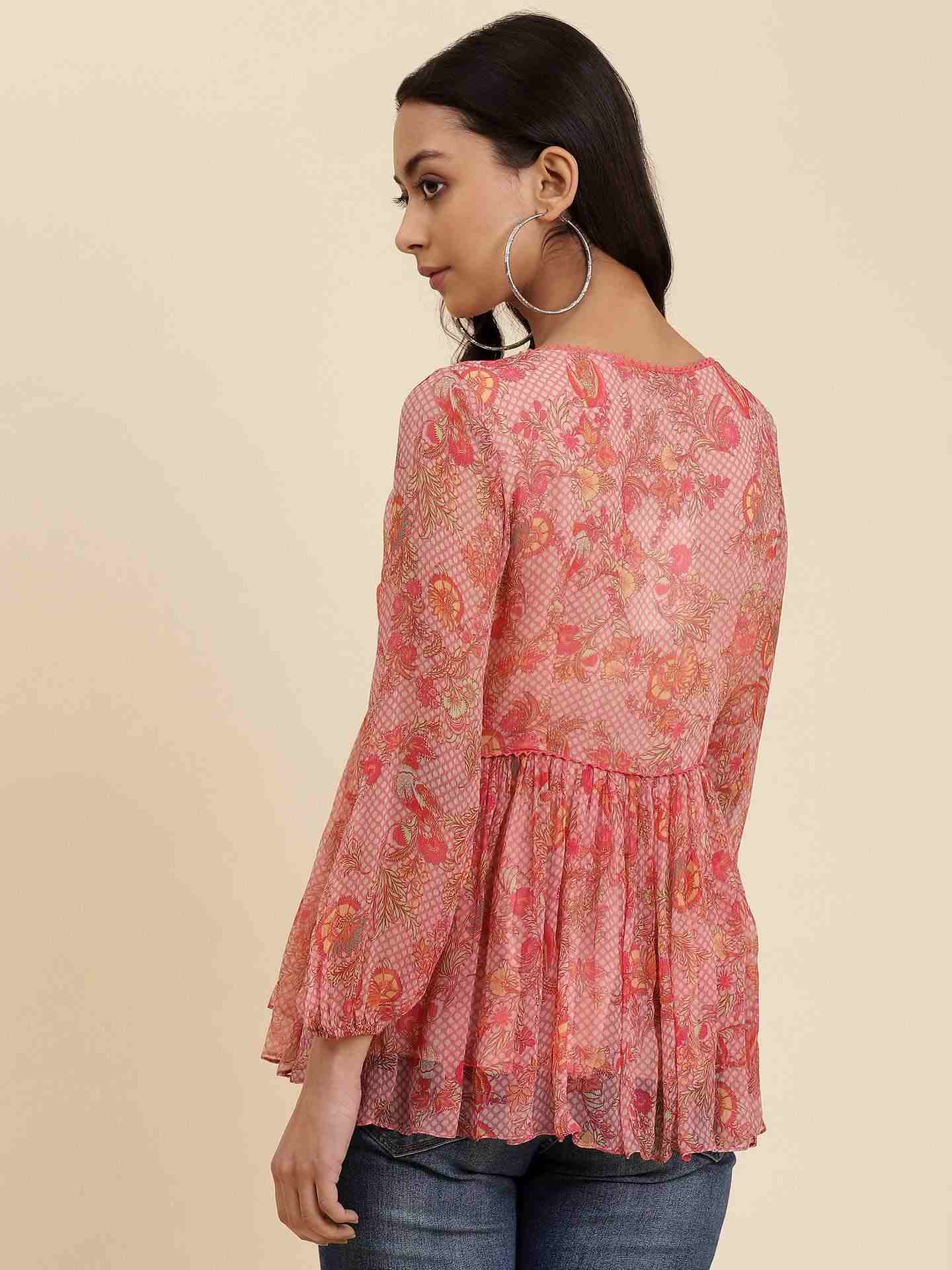 Dusty Pink Navish Tiered Top