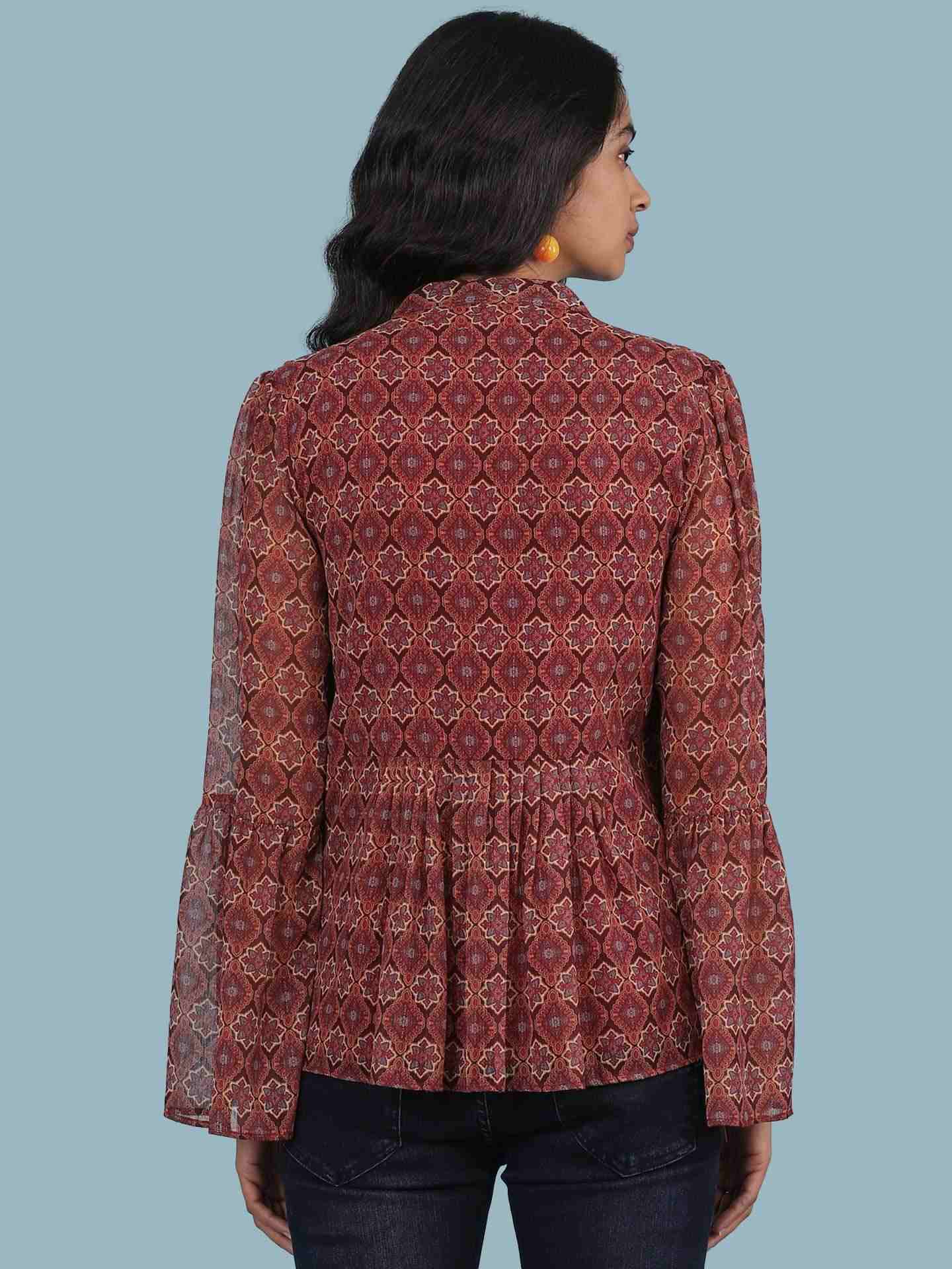 Maroon Mahira Kurti
