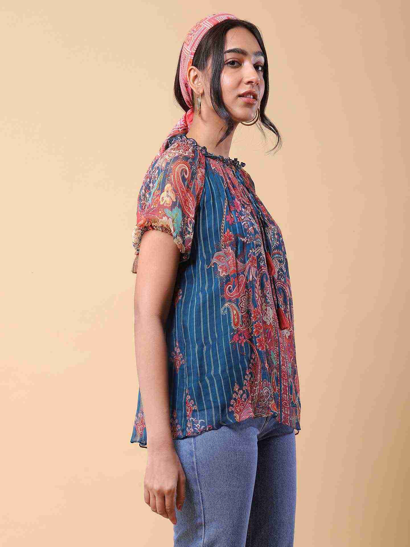 Blue Vrinda Top