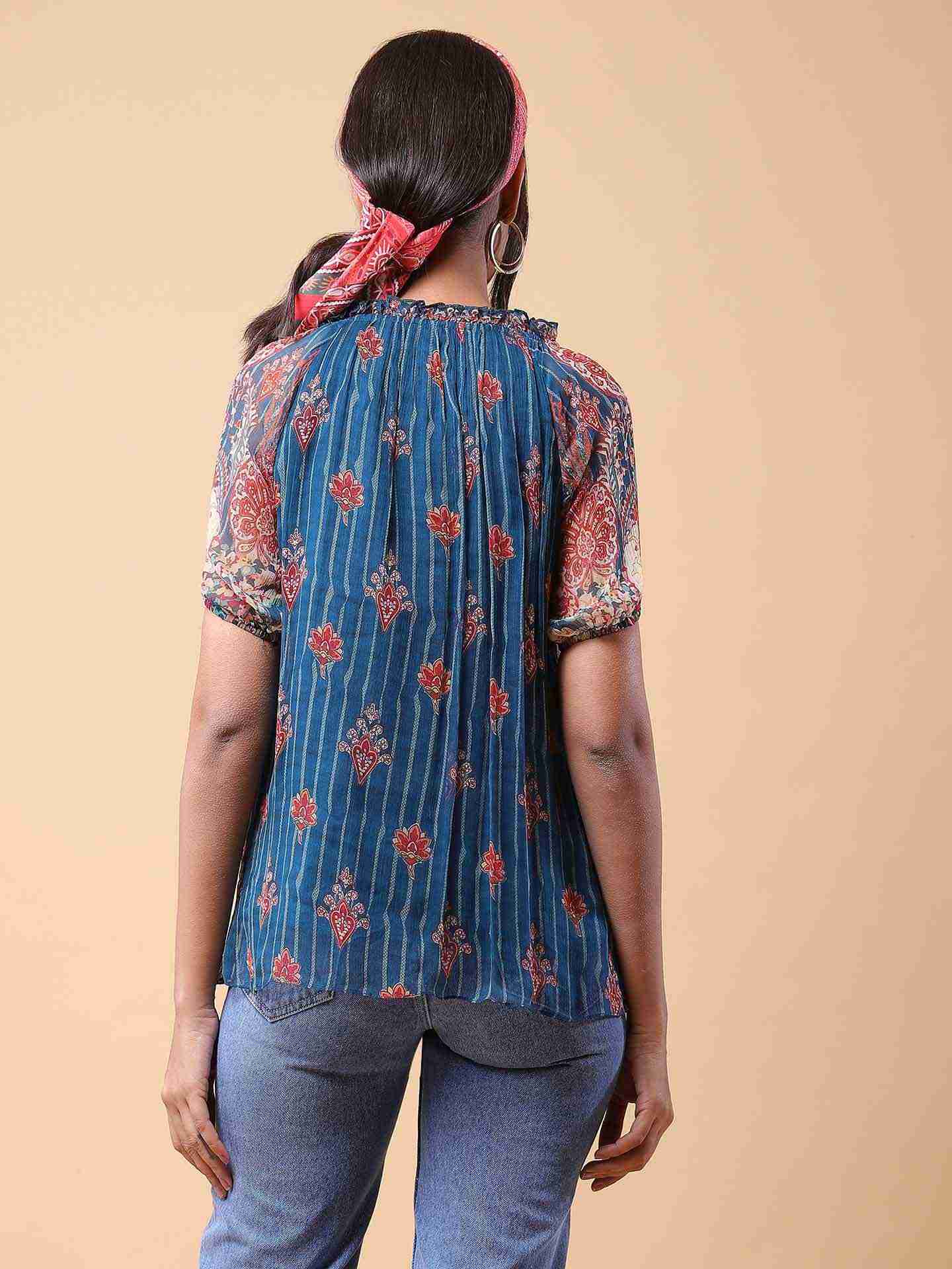 Blue Vrinda Top