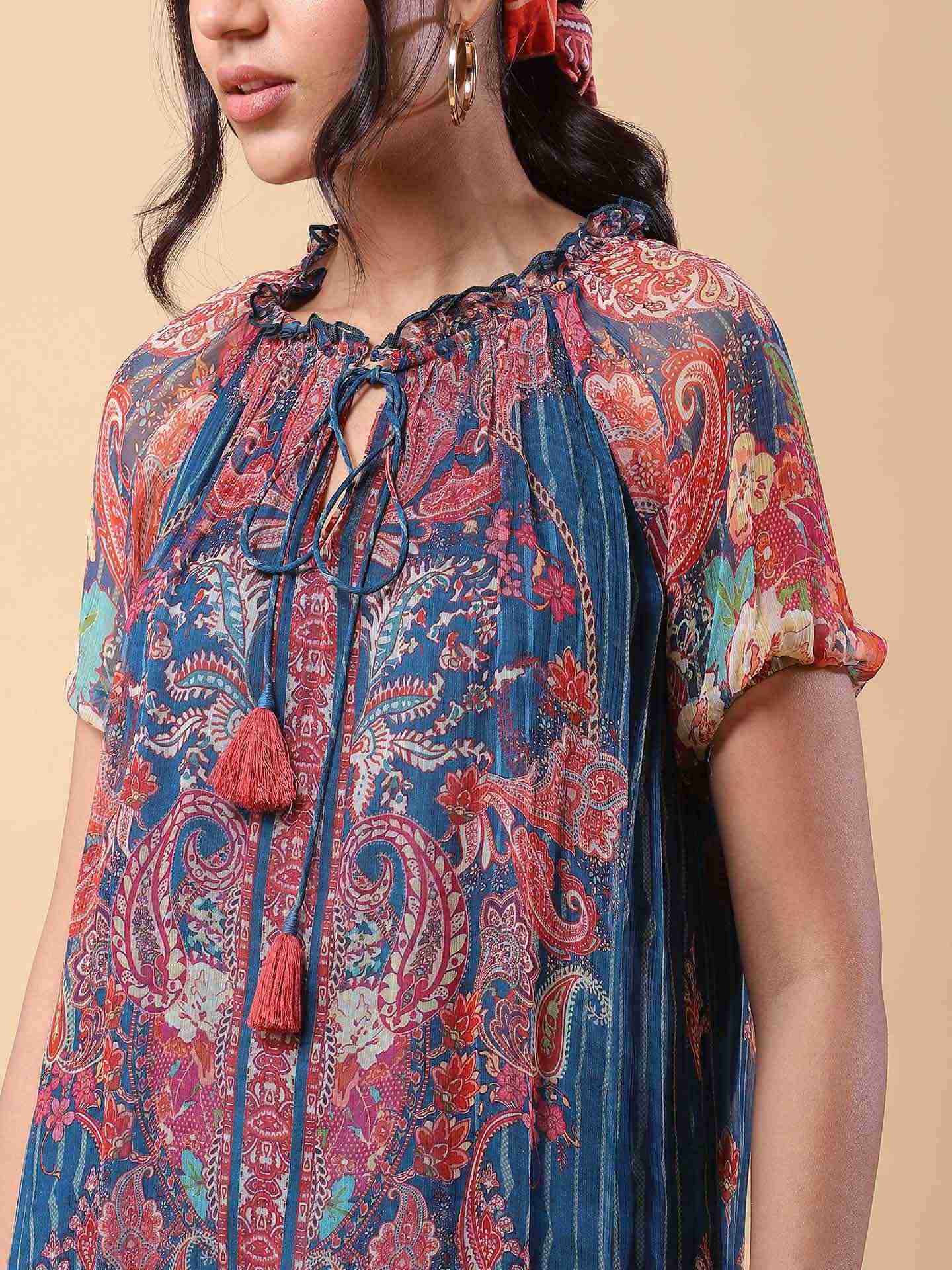 Blue Vrinda Top