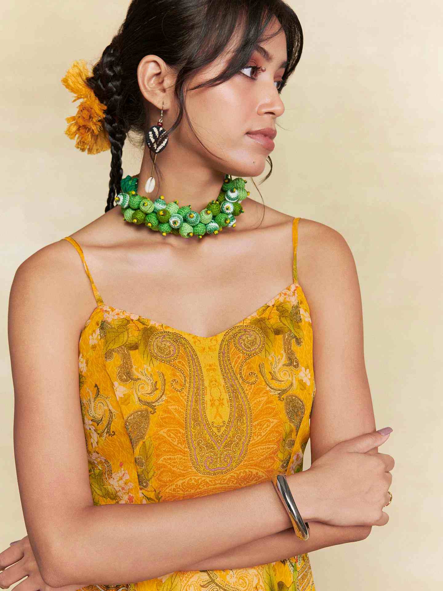 Yellow Rosaile Short Top