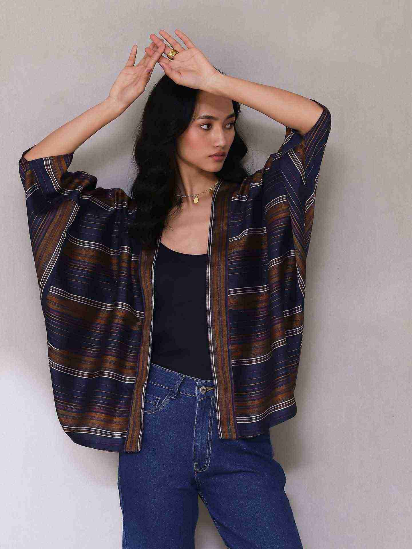 Dark Blue Enyo Solid Shrug