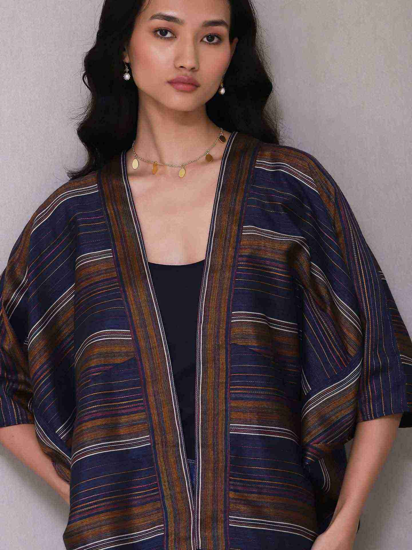 Dark Blue Enyo Solid Shrug