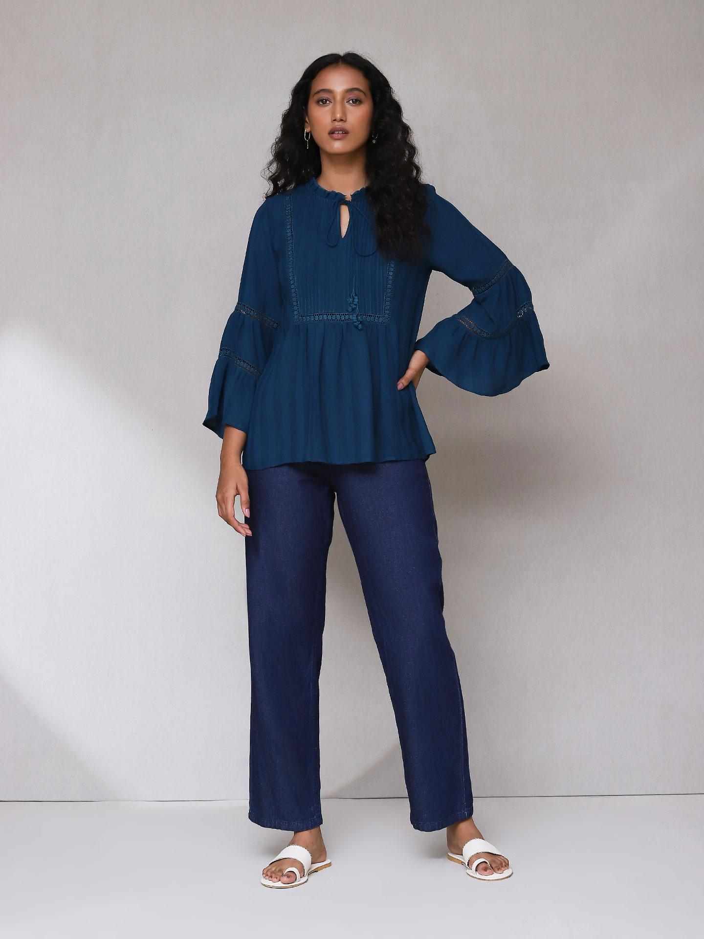 Teal Irum Kurti