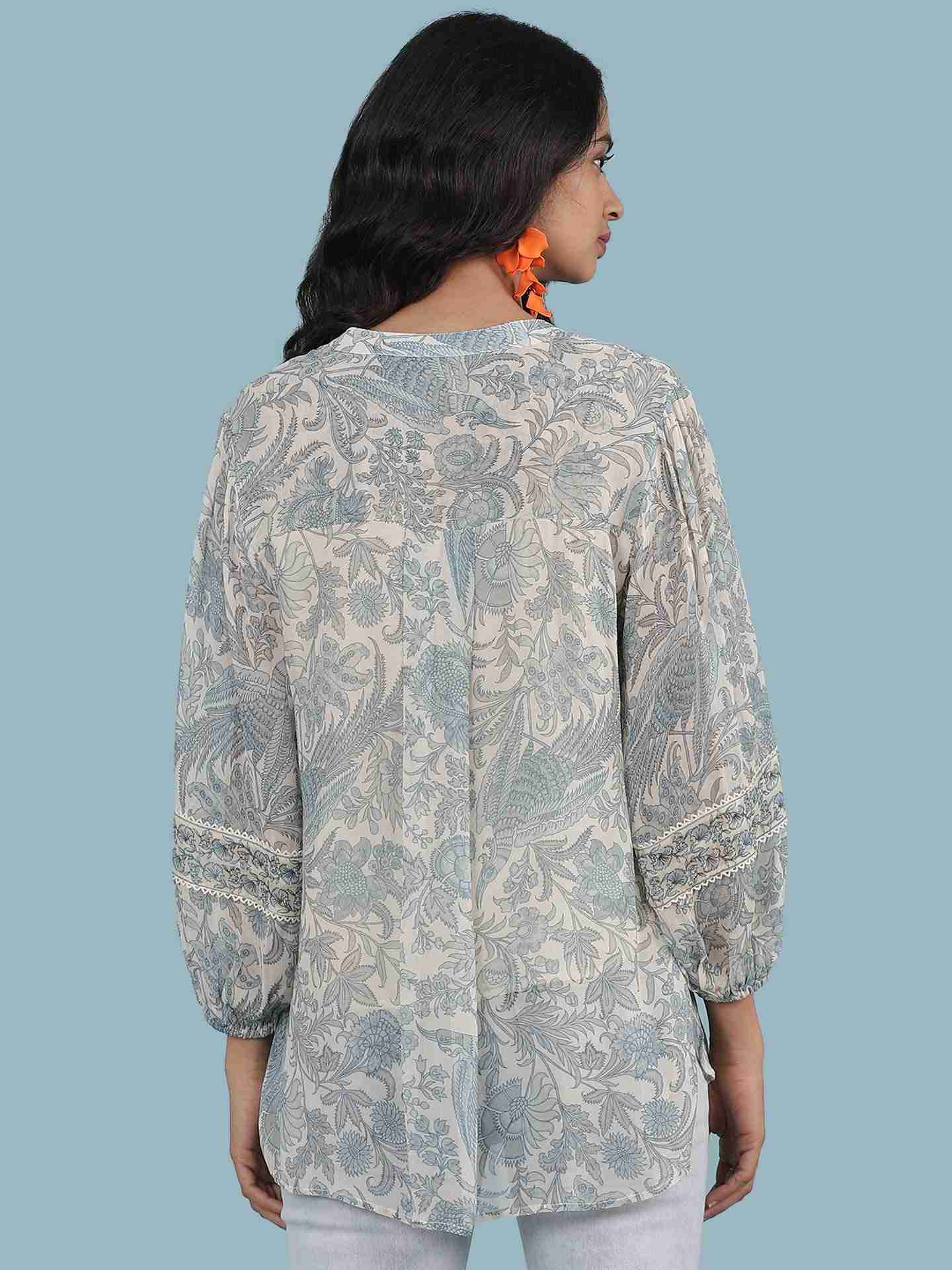Ice Blue Firebird Kurti