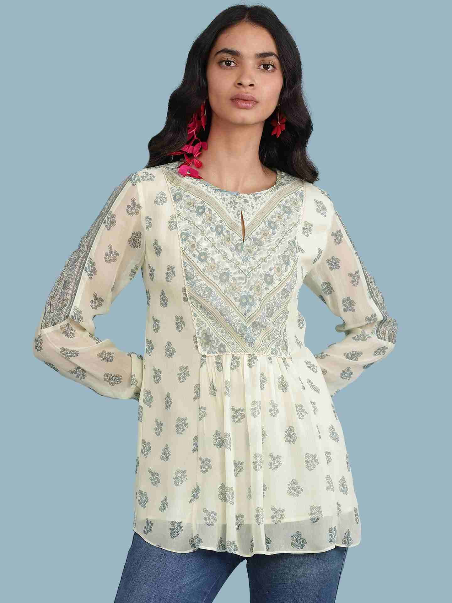 Ecru Tanya Kurti
