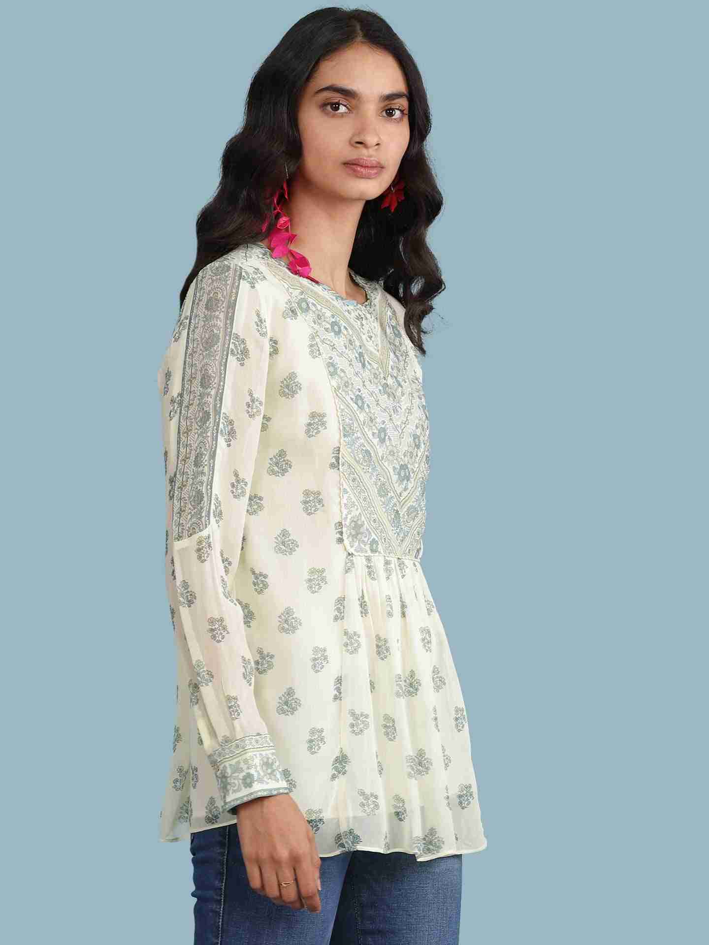 Ecru Tanya Kurti