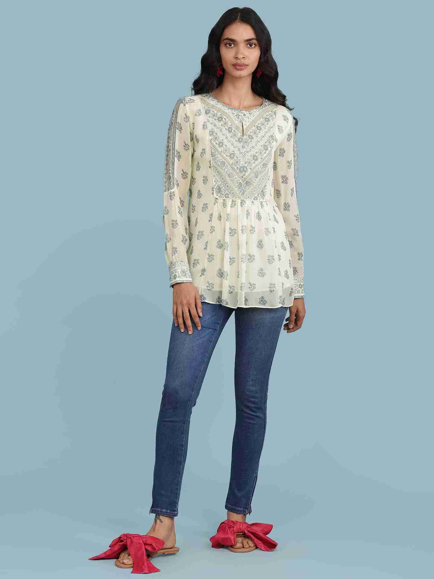 Ecru Tanya Kurti