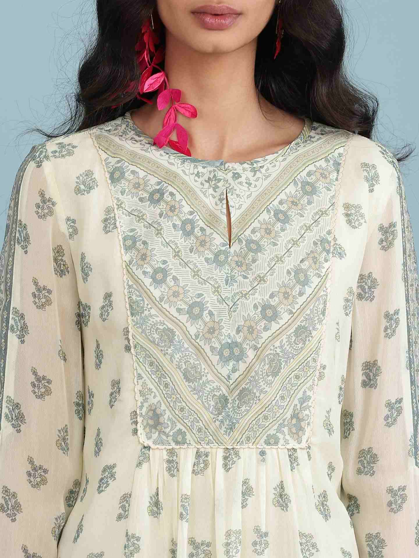 Ecru Tanya Kurti