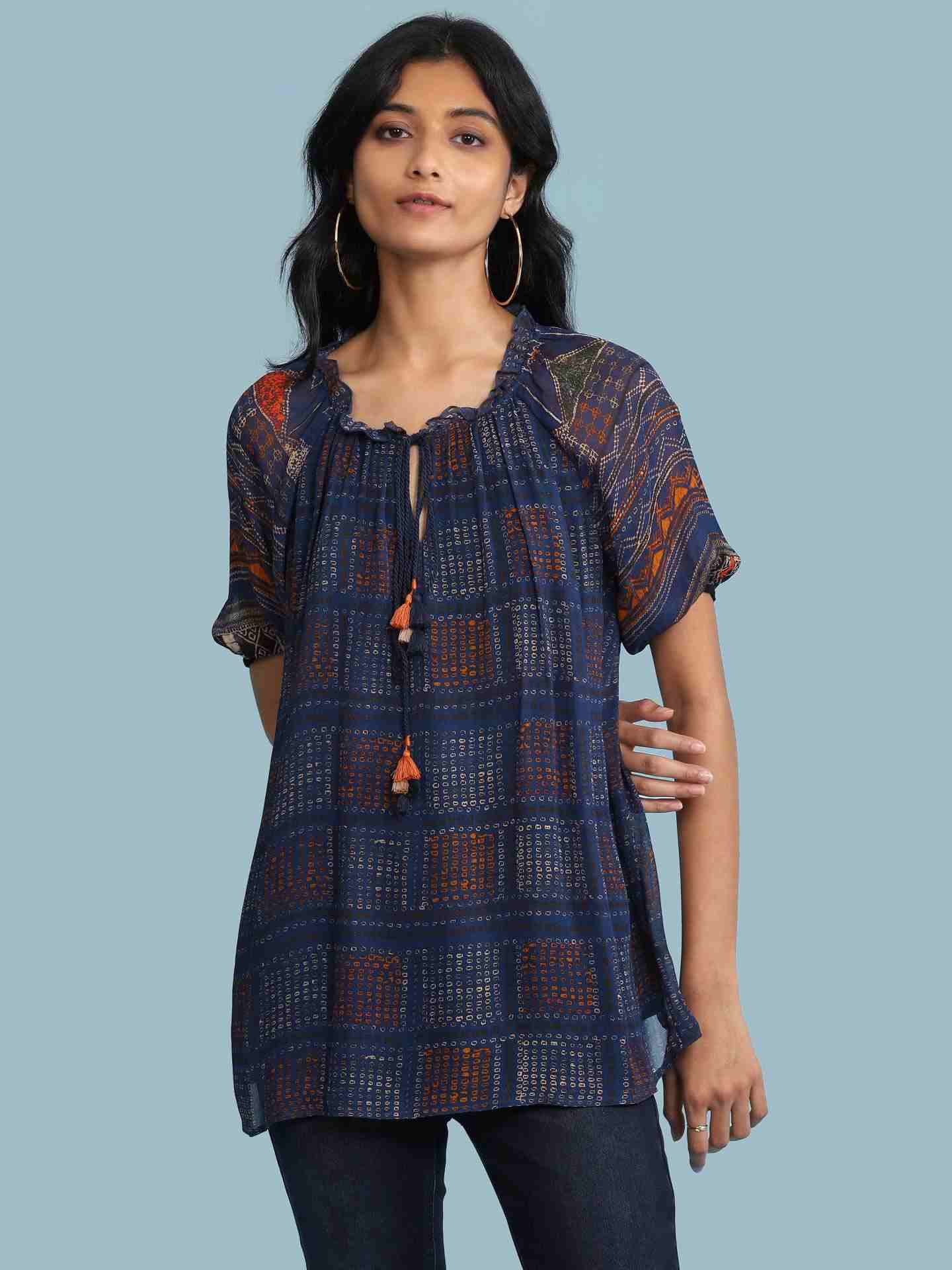 Blue Bahulika Top