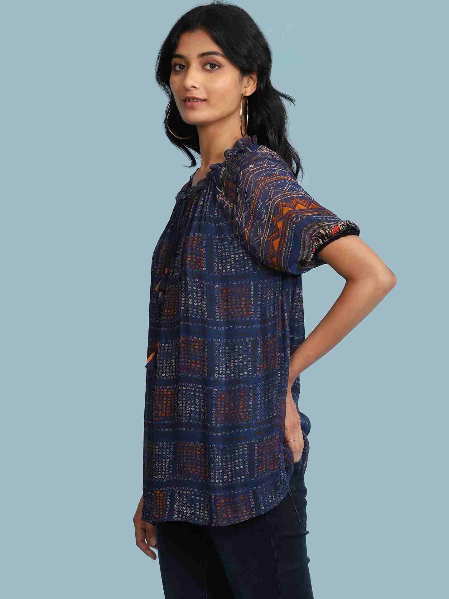 Blue Bahulika Top