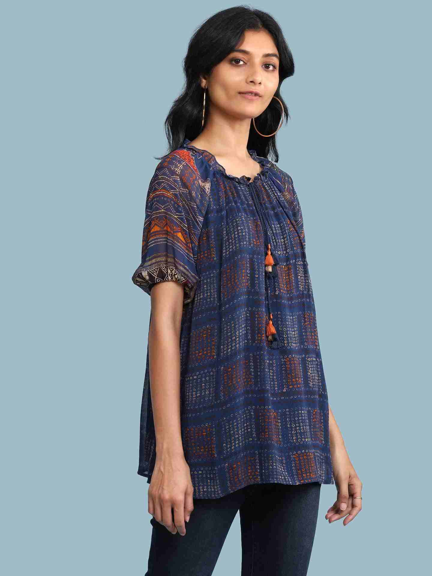 Blue Bahulika Top