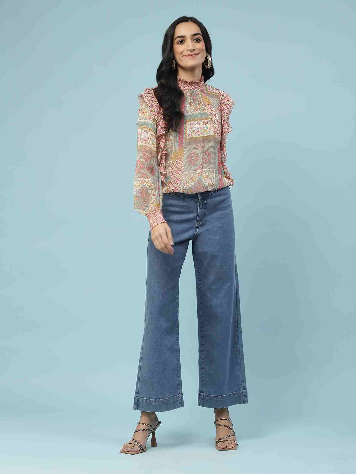 Multi Muzak Peasant Top