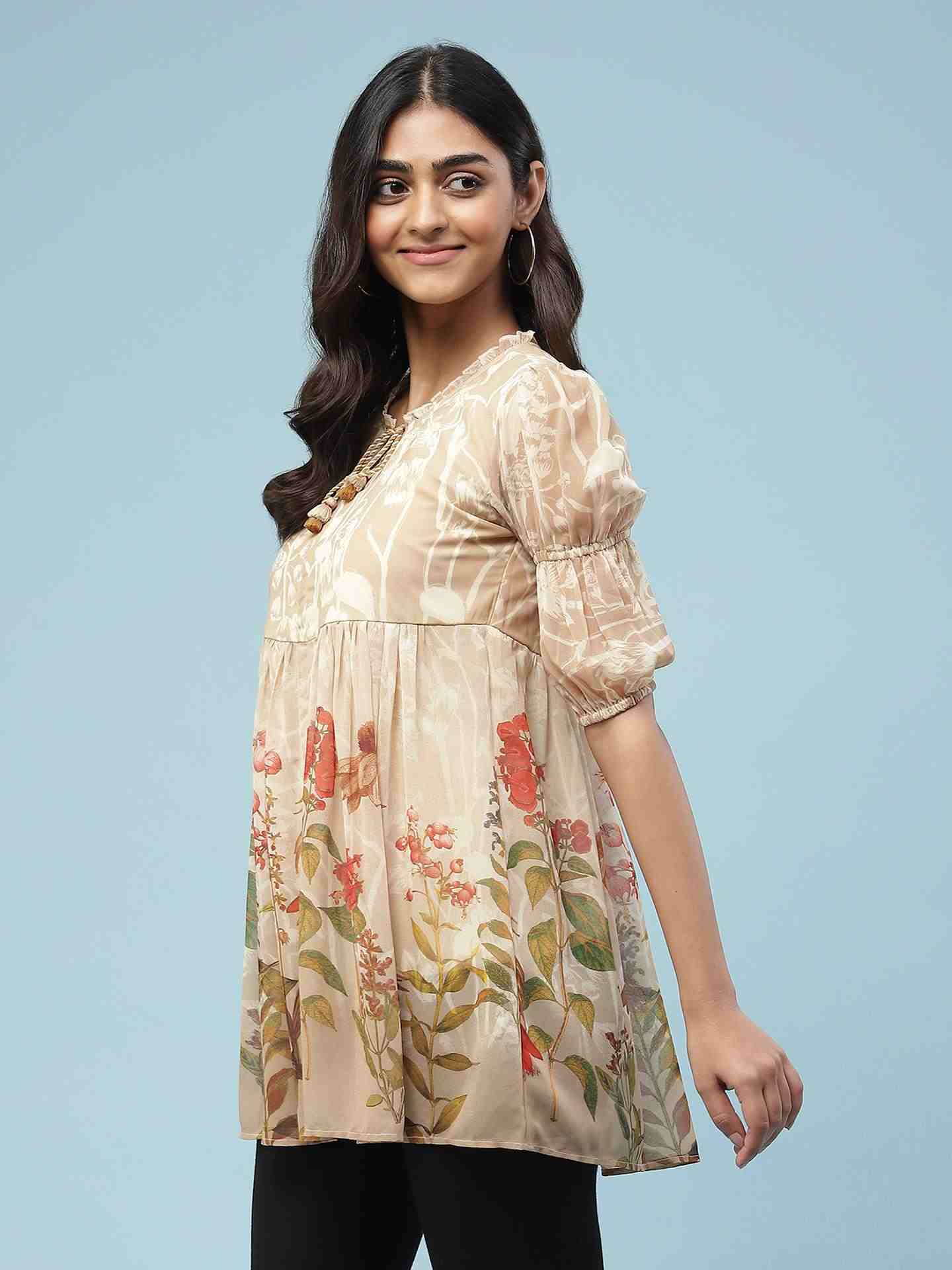 Beige Gudhal Tunic