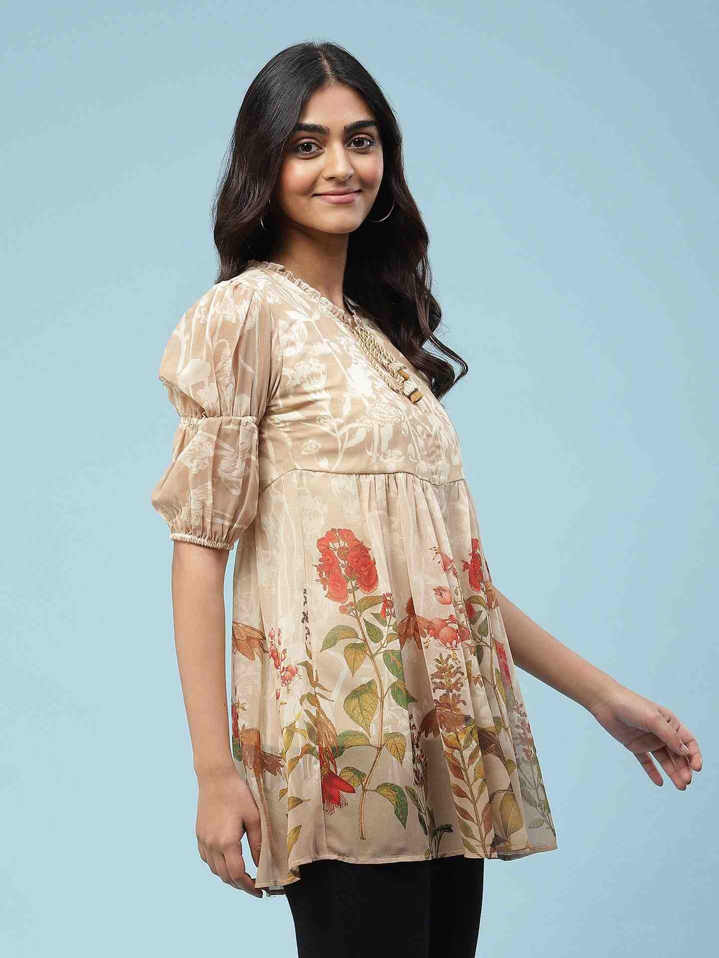 Beige Gudhal Tunic
