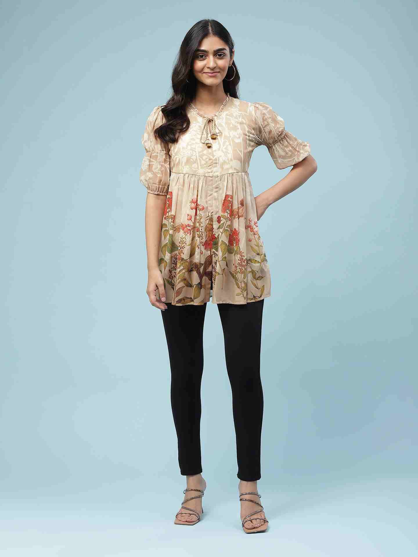 Beige Gudhal Tunic