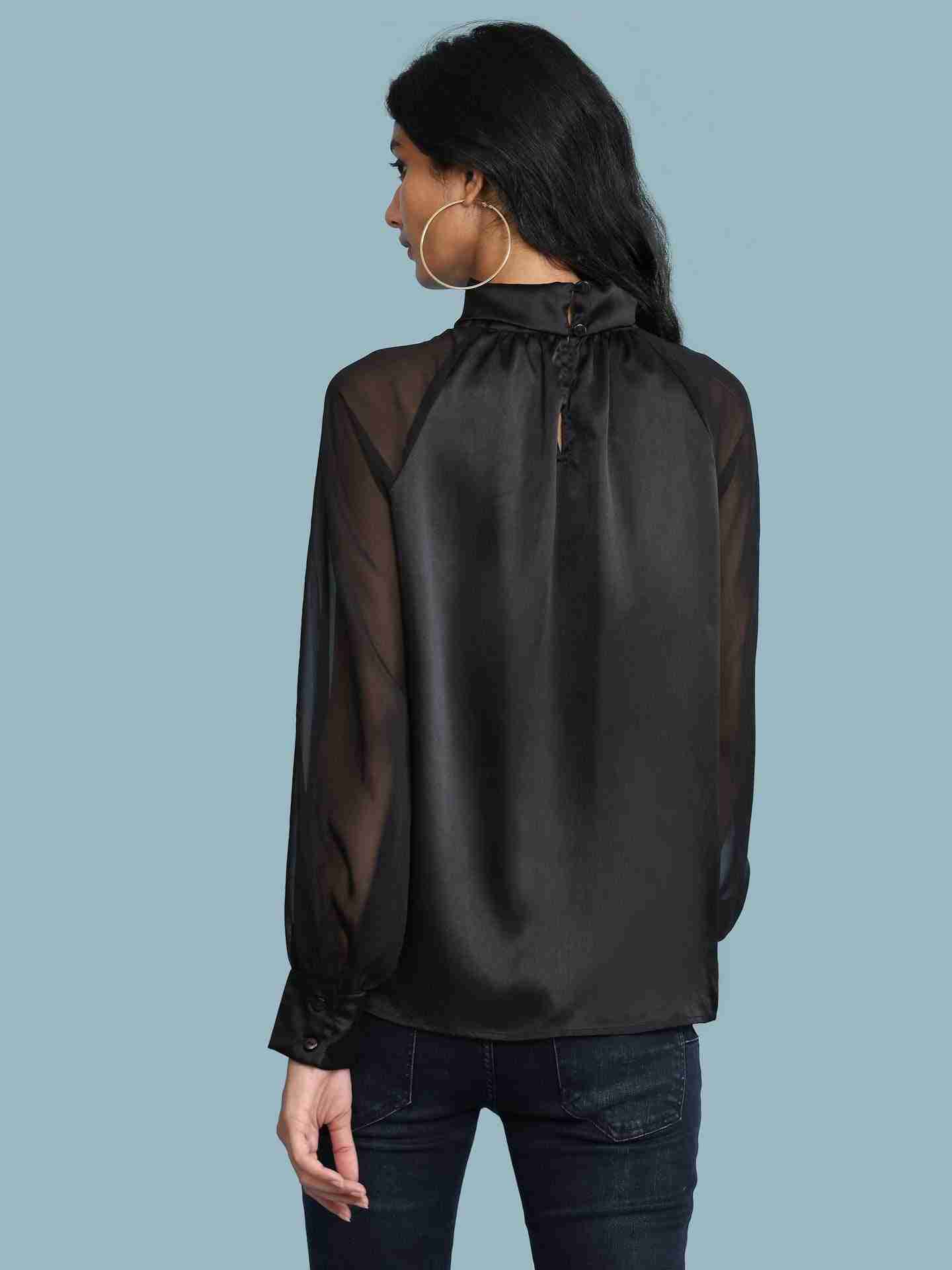 Black Abstract Solid Top