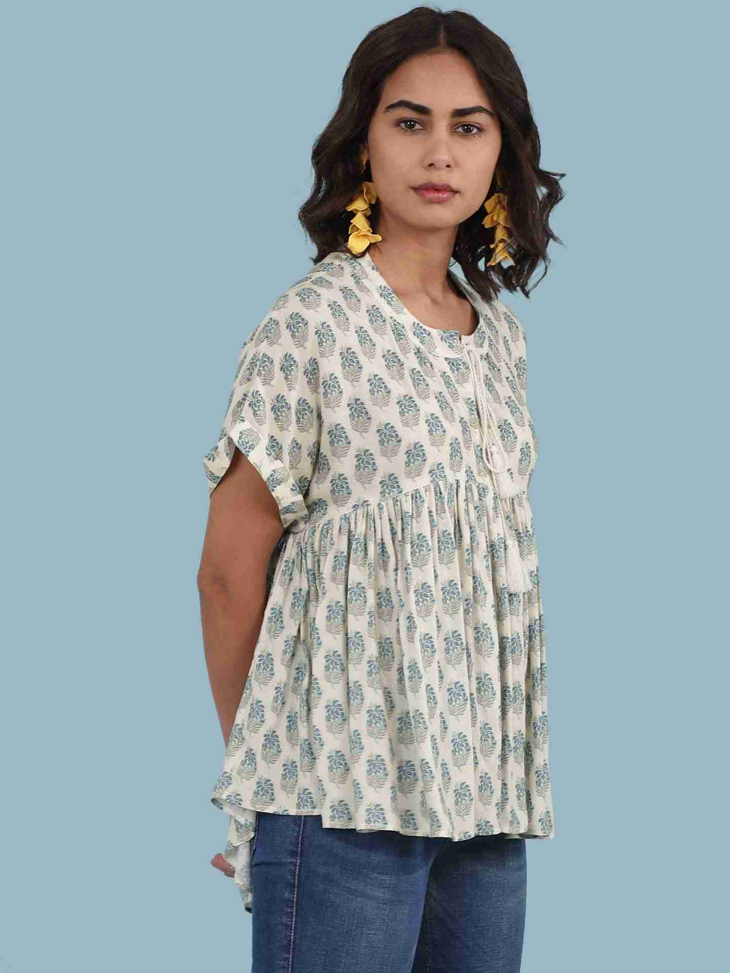White Bhaskar Boxy Top