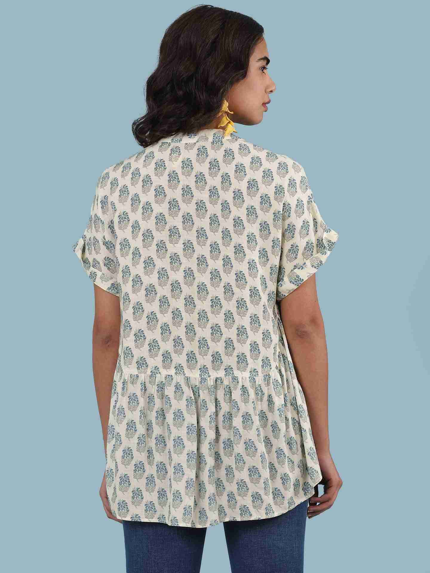 White Bhaskar Boxy Top