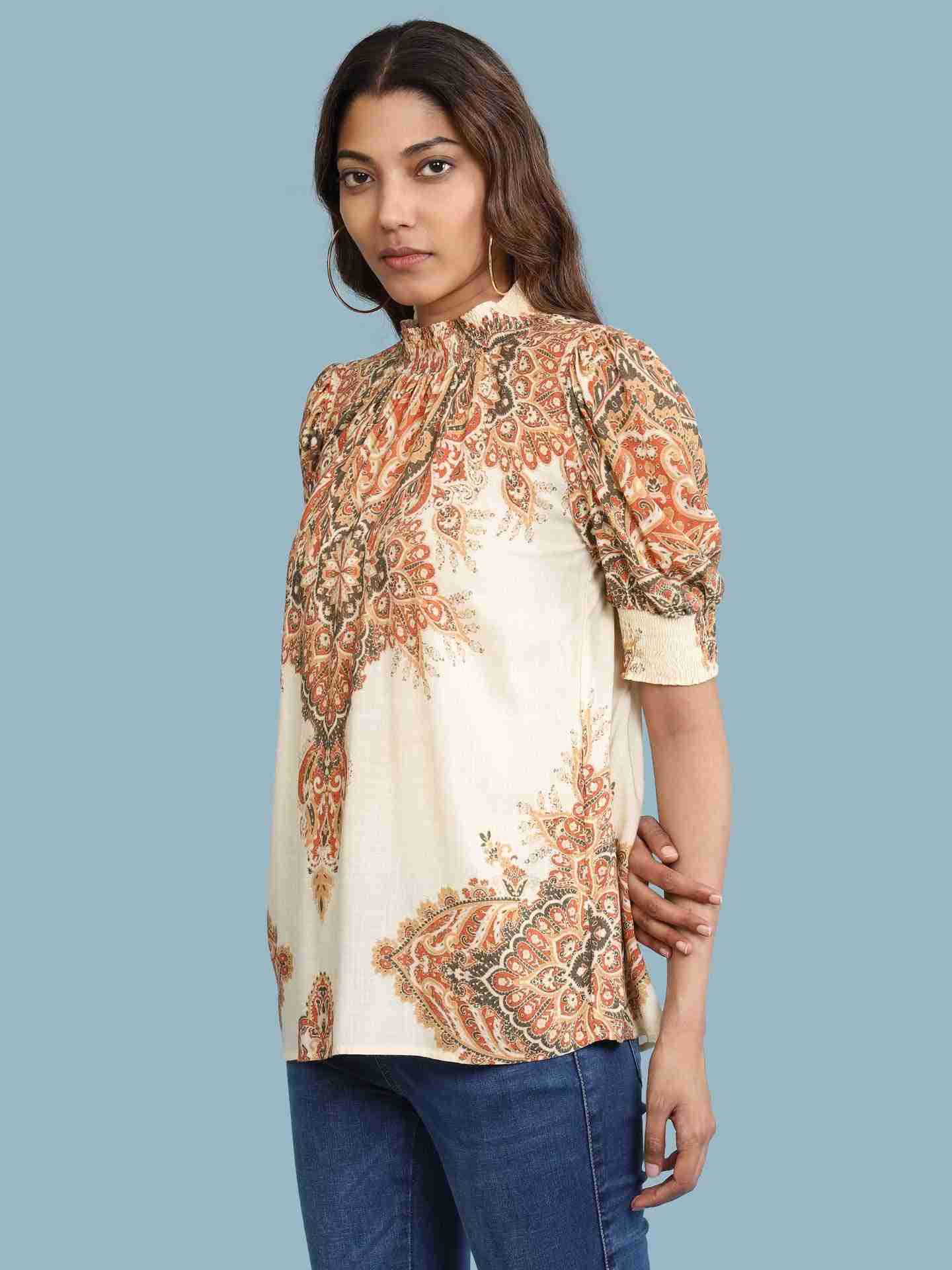Ecru Ananya Top