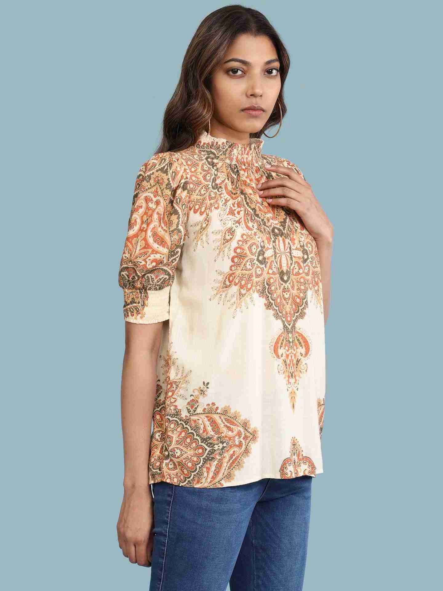 Ecru Ananya Top