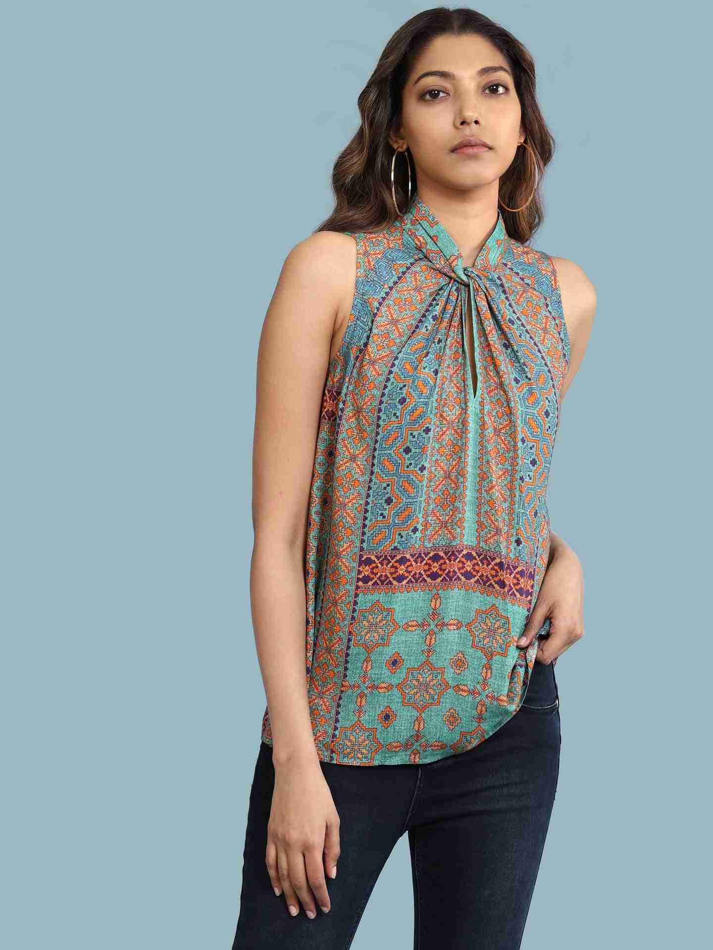 Green Ramosa Top