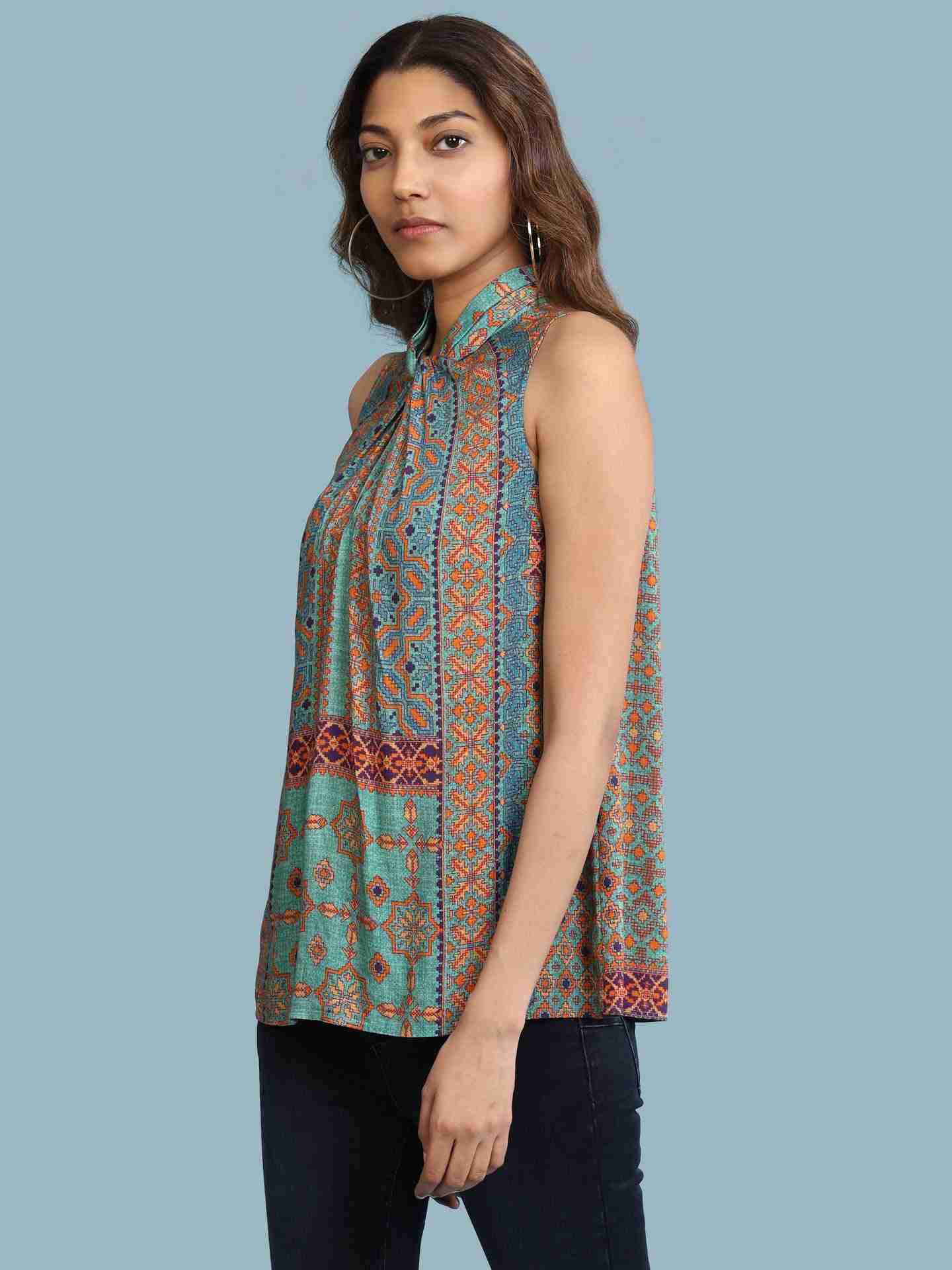 Green Ramosa Top