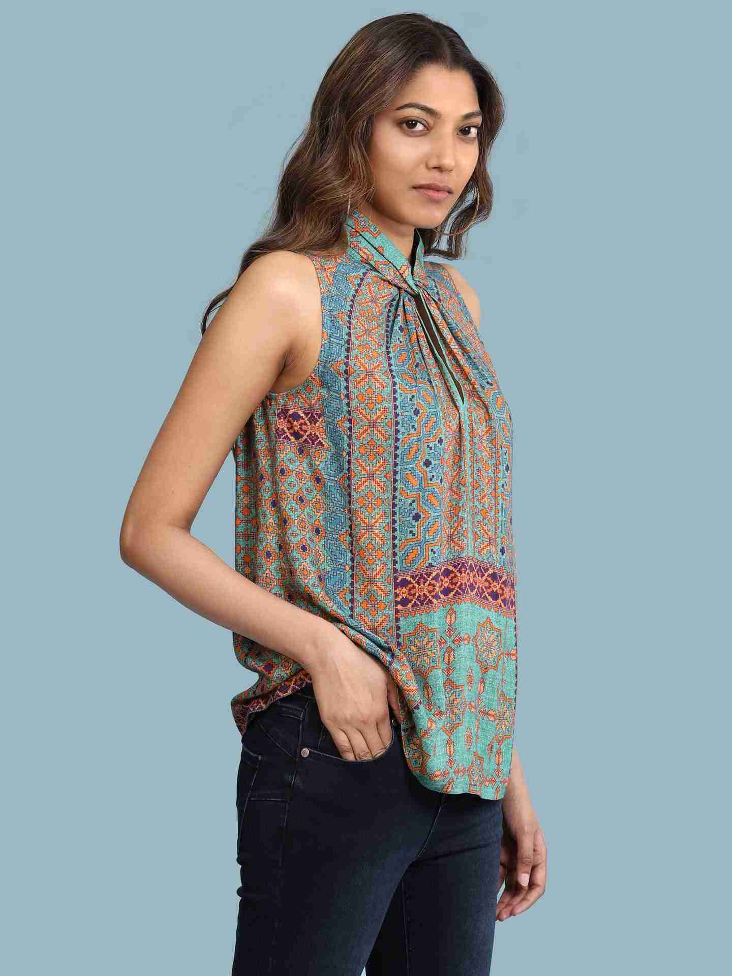 Green Ramosa Top