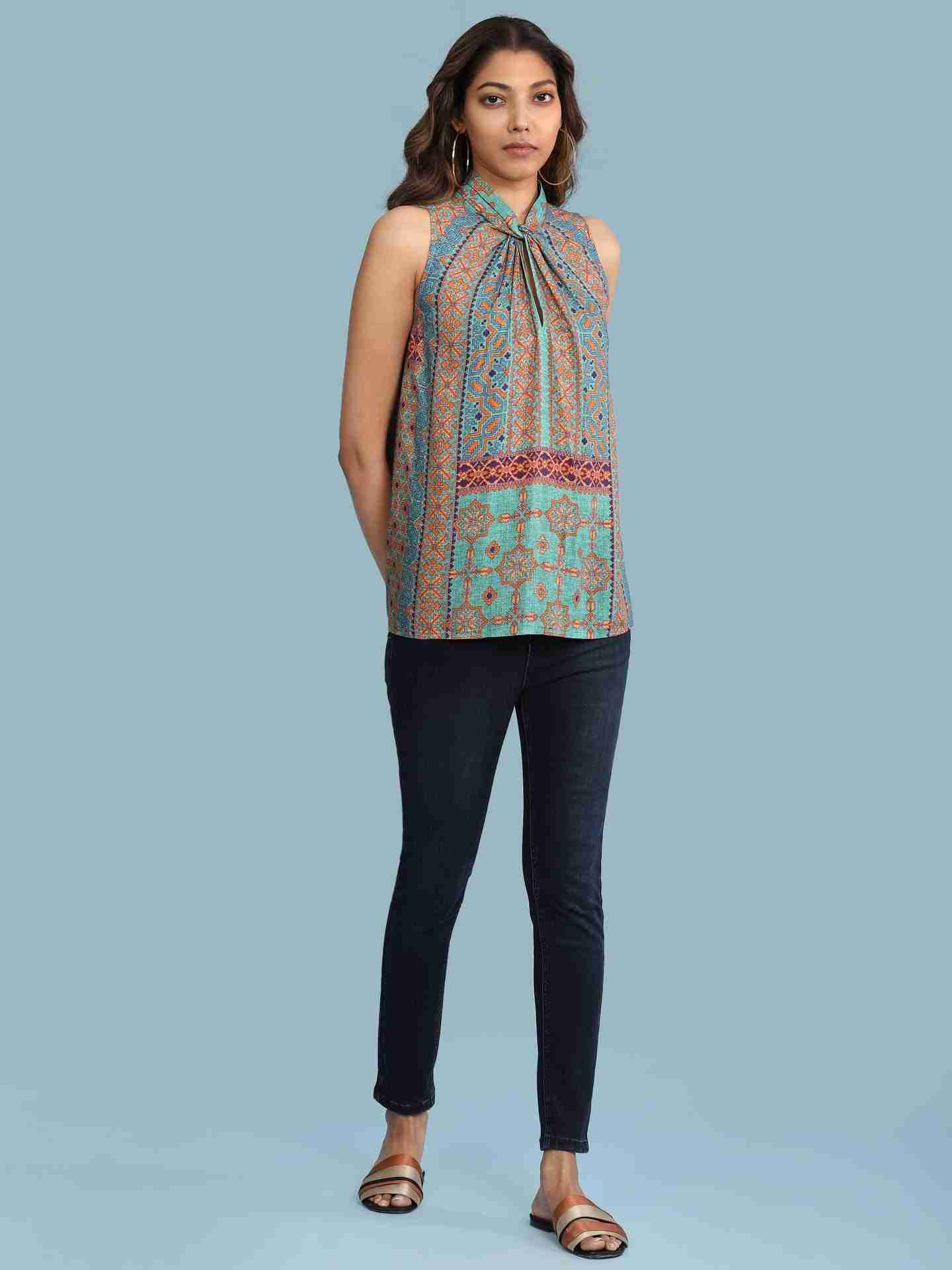 Green Ramosa Top