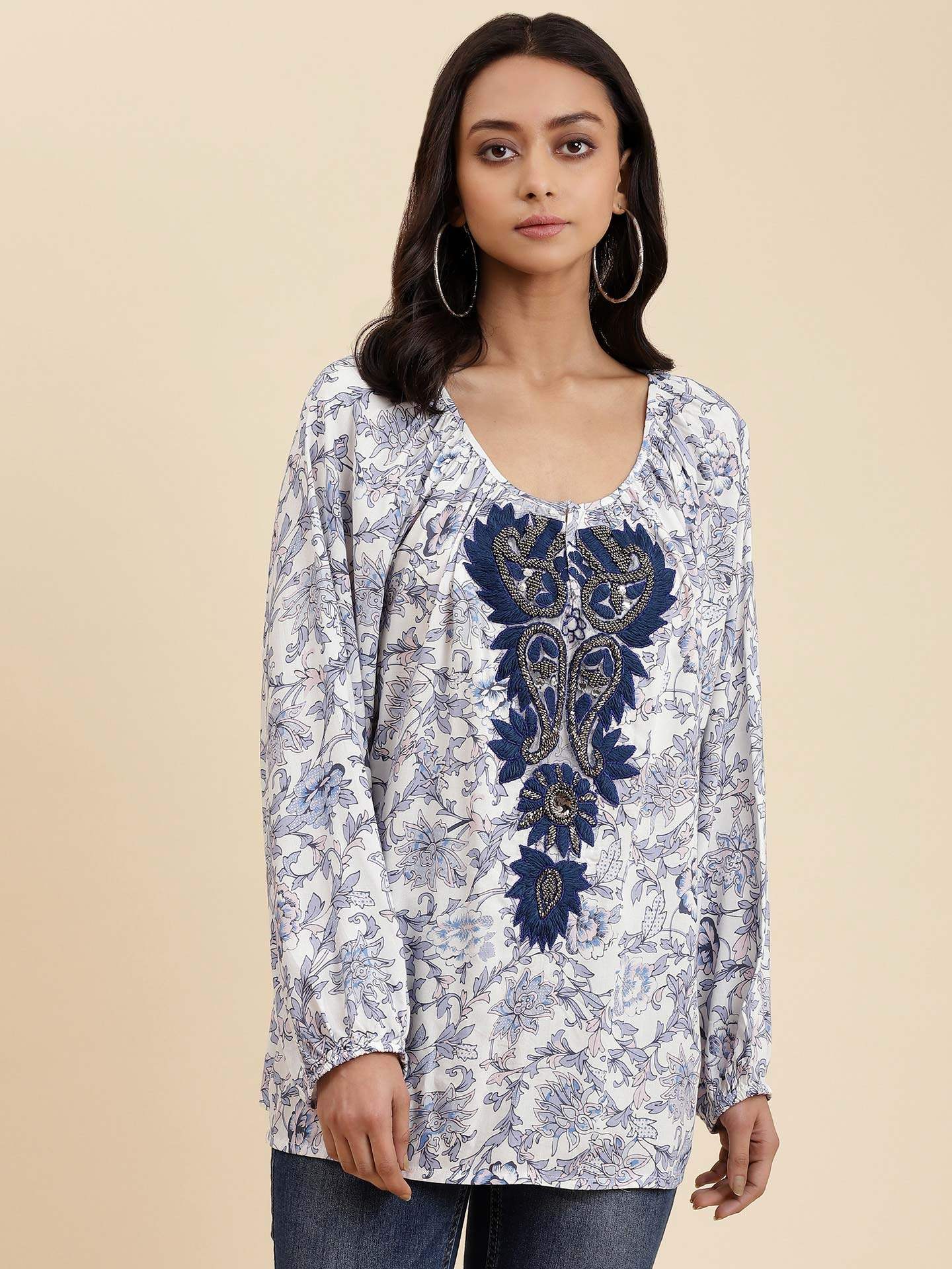White Grishma Boxy Top