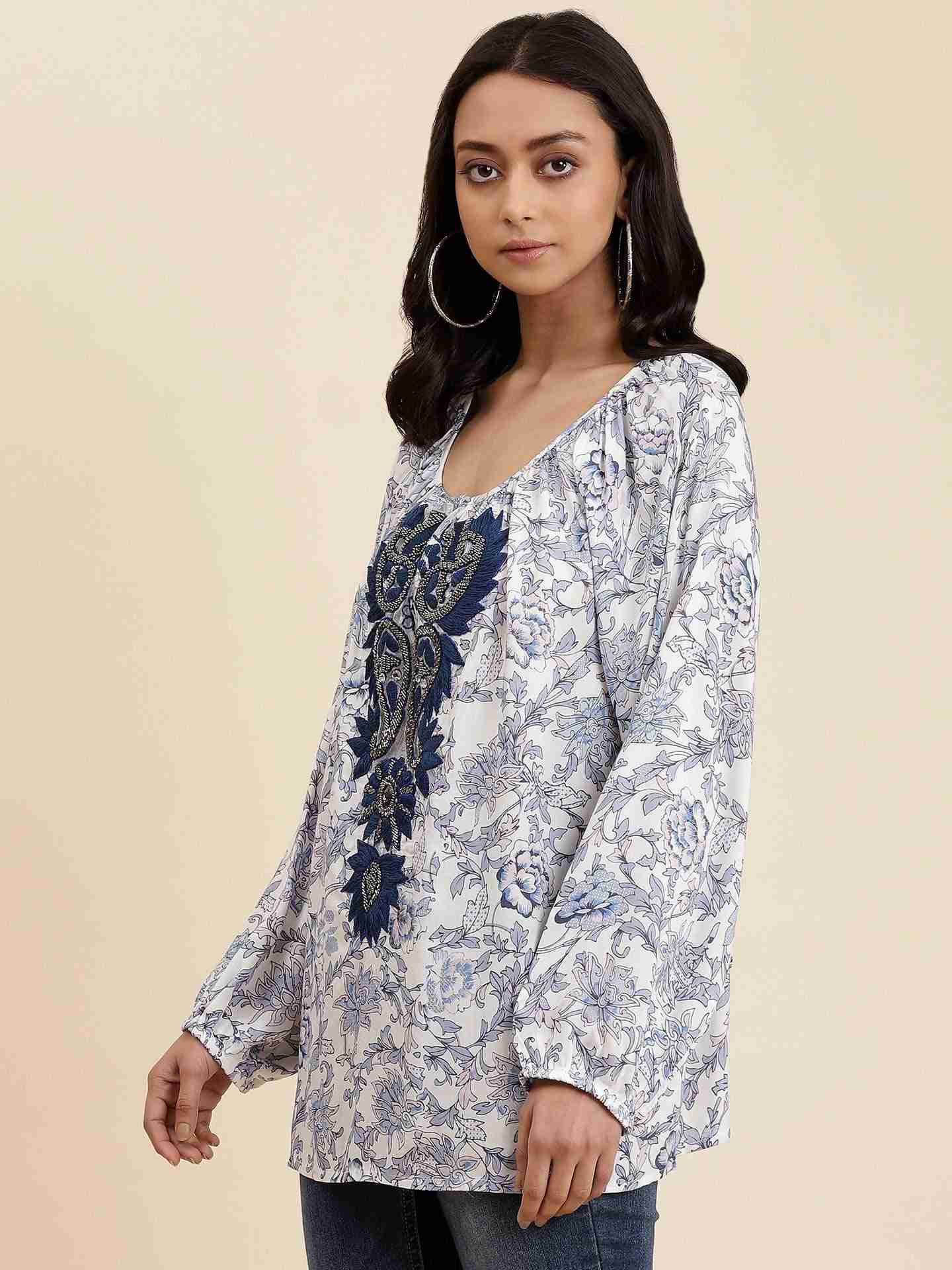 White Grishma Boxy Top