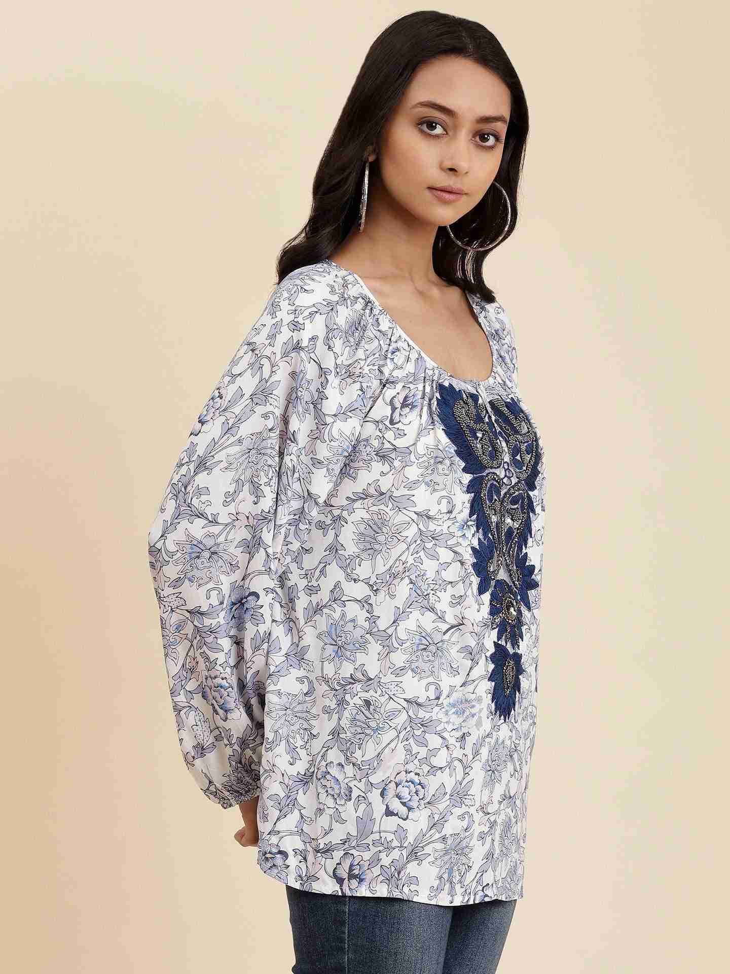 White Grishma Boxy Top
