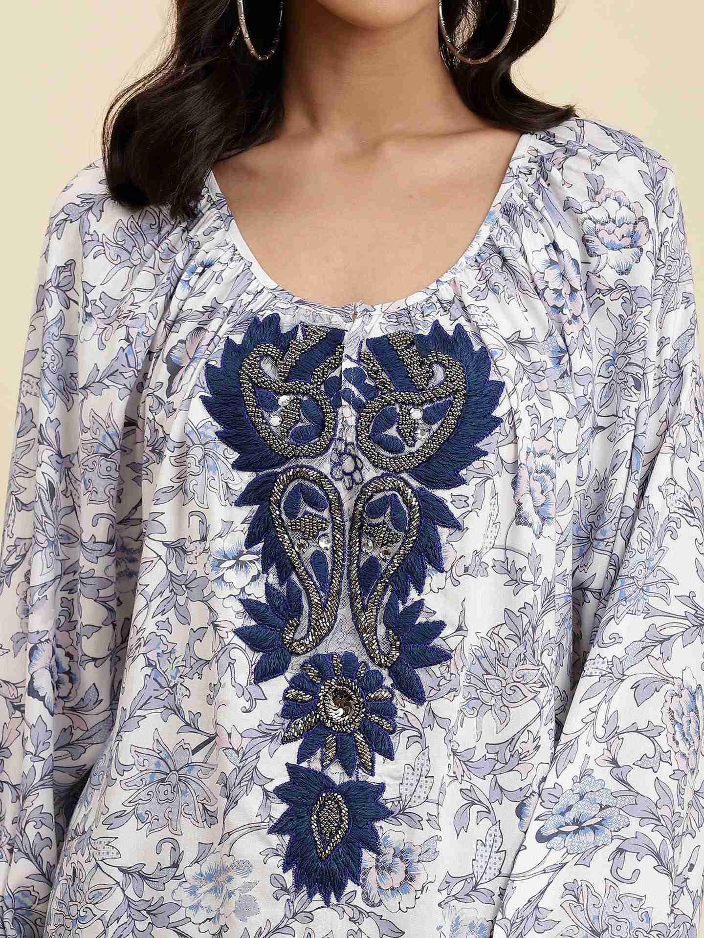White Grishma Boxy Top