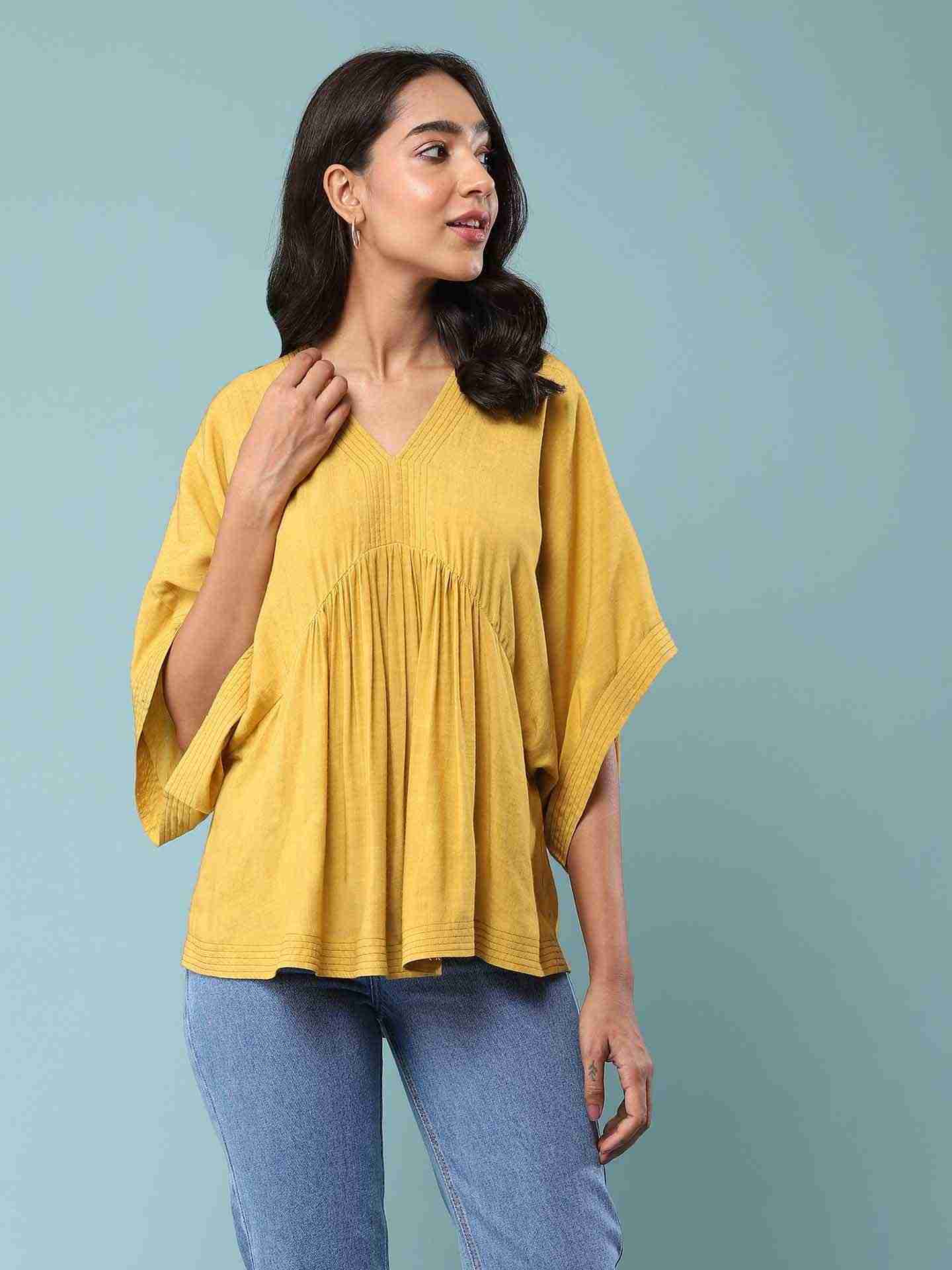 Yellow Joanna Kaftan Top