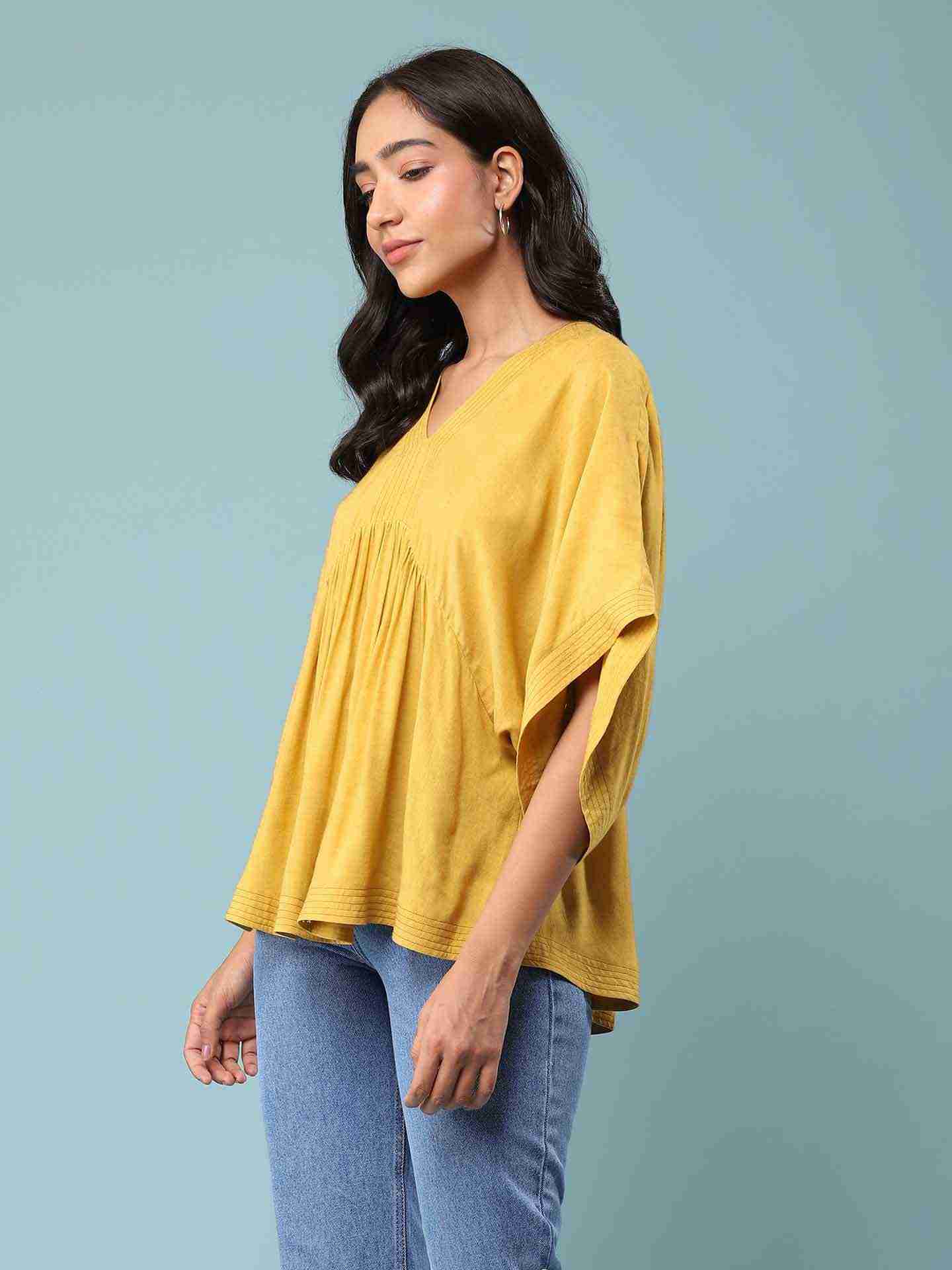 Yellow Joanna Kaftan Top