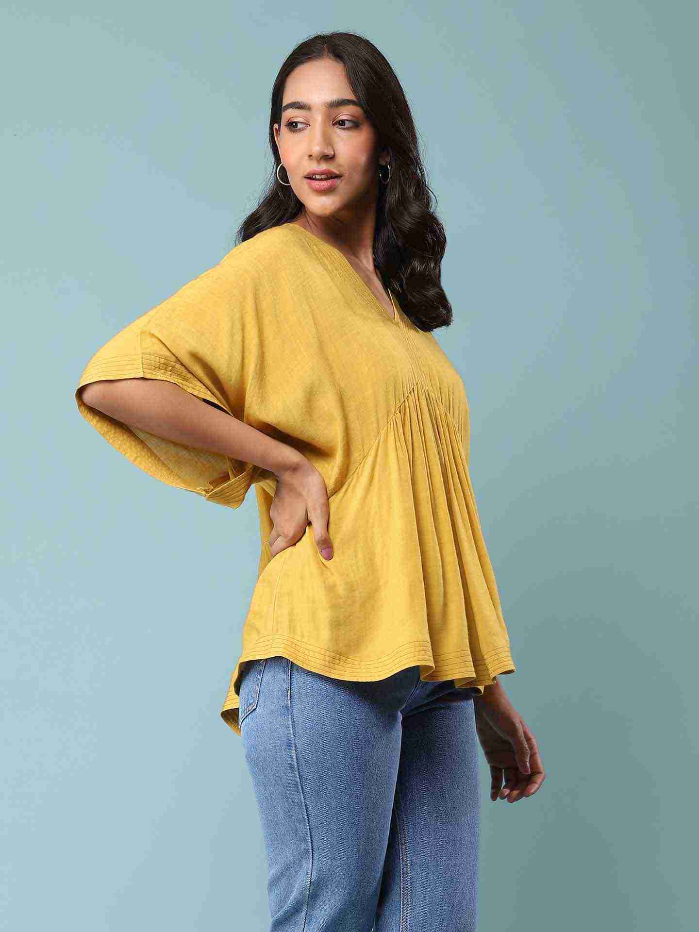 Yellow Joanna Kaftan Top