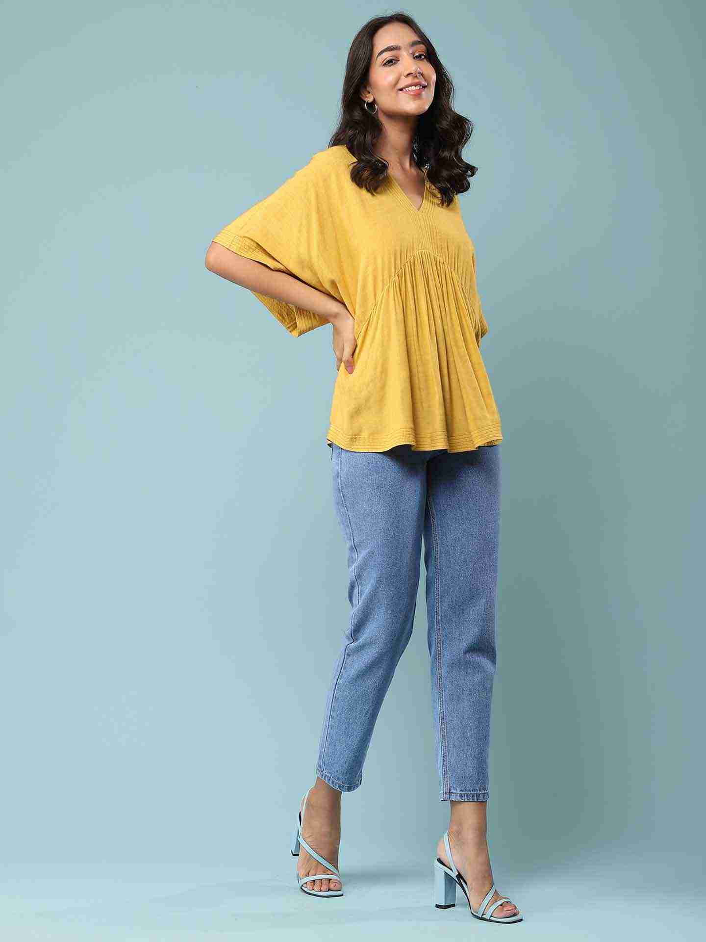 Yellow Joanna Kaftan Top