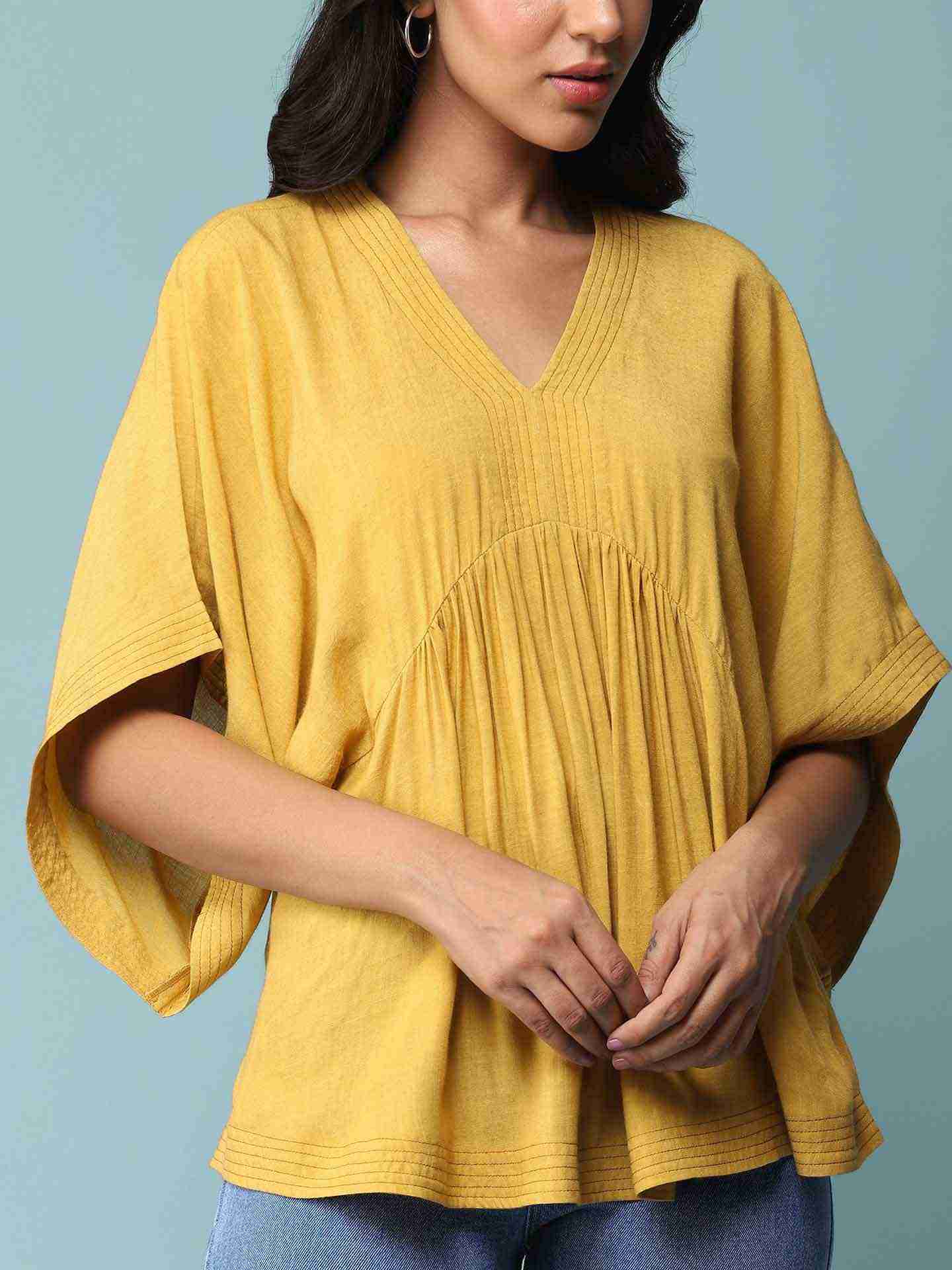 Yellow Joanna Kaftan Top