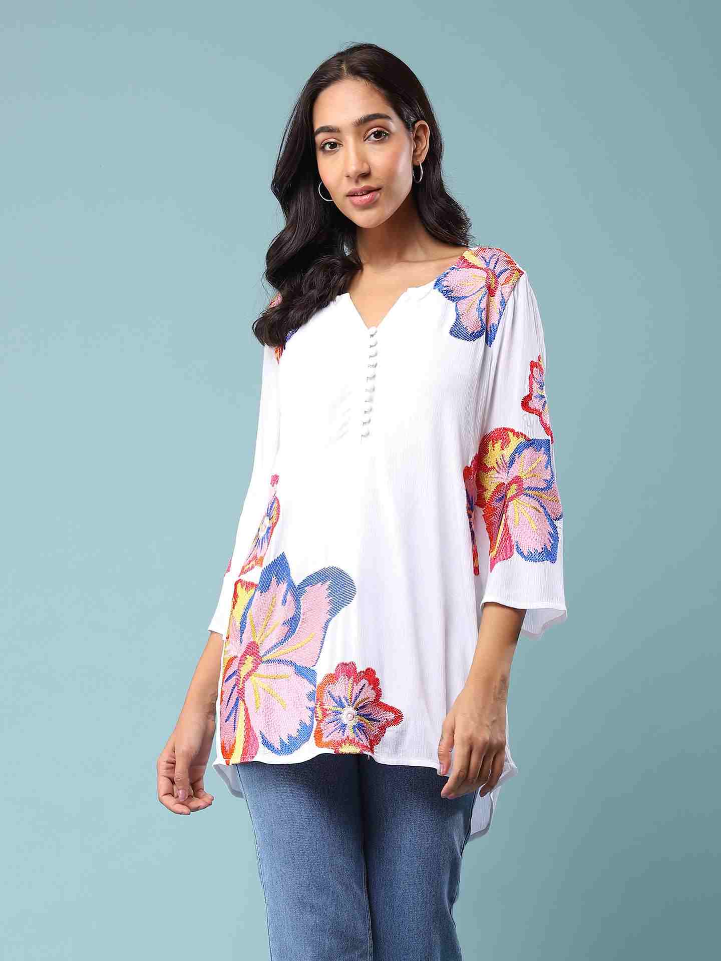 White Radhika Tunic